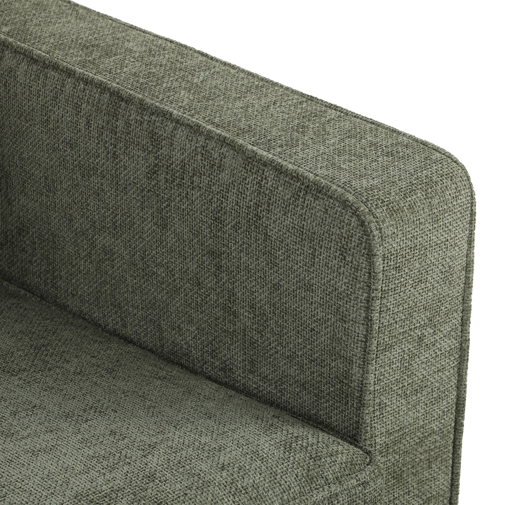 HOMCOM 3 Seater Sofa Button Tufted Upholstered Couch with Wood Legs for Living Room, Green