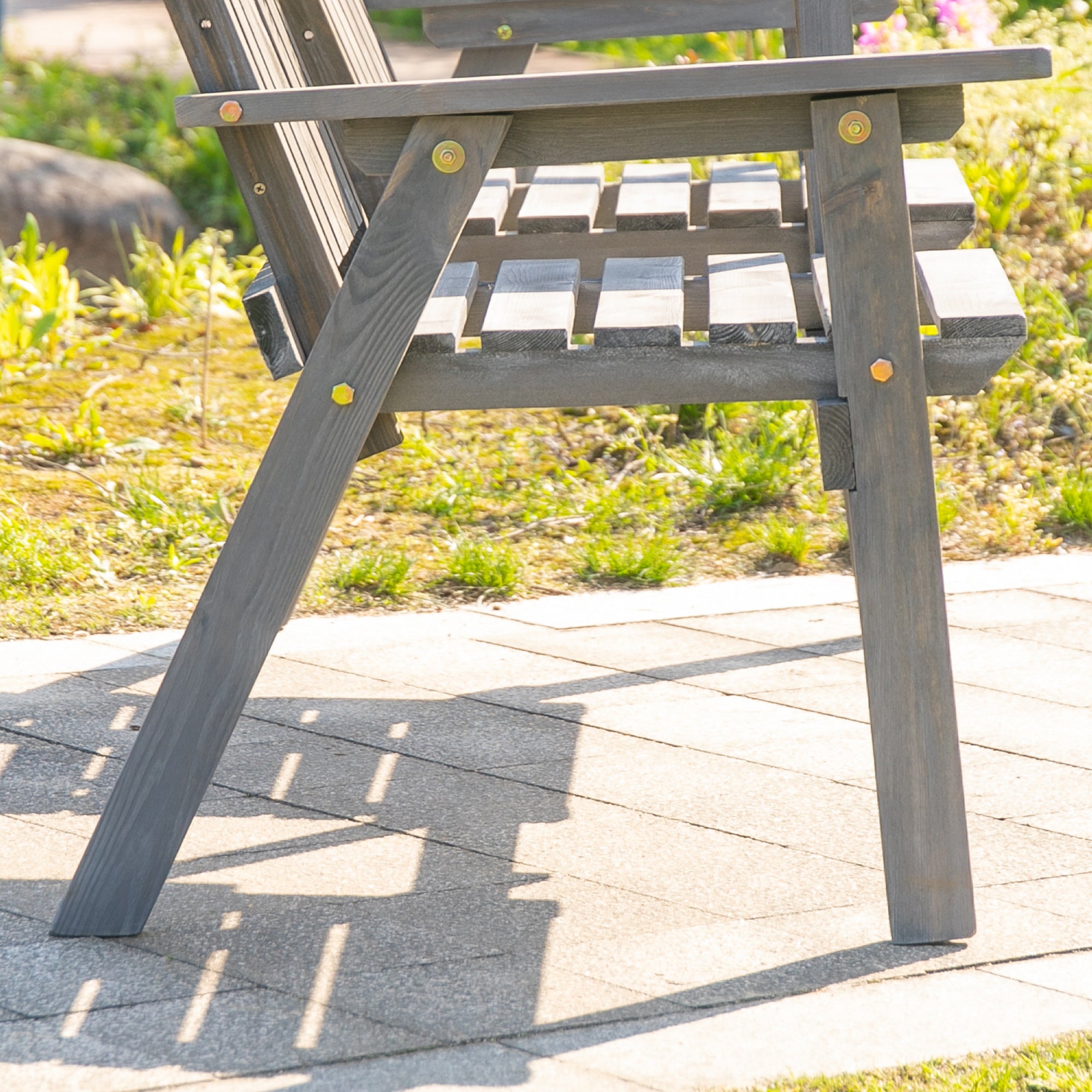 Outsunny 2-Seater Garden Bench Antique Loveseat for Yard, Lawn, Porch, Patio, Steel, Grey - North Peak Garden Furniture