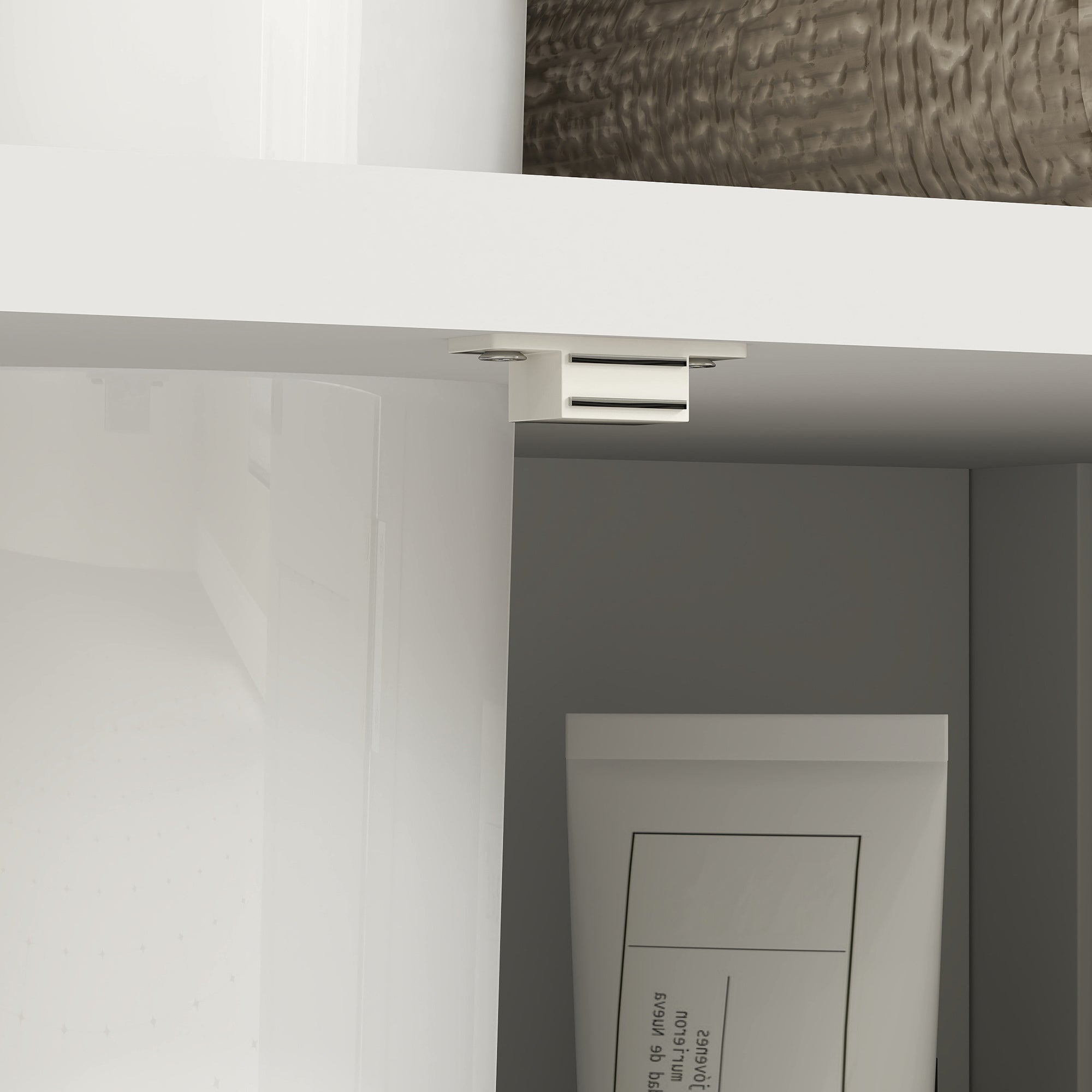 kleankin Pedestal Under Sink Cabinet with Double Doors, Modern Bathroom Vanity Storage Unit with Shelves, White - North Peak Garden Furniture