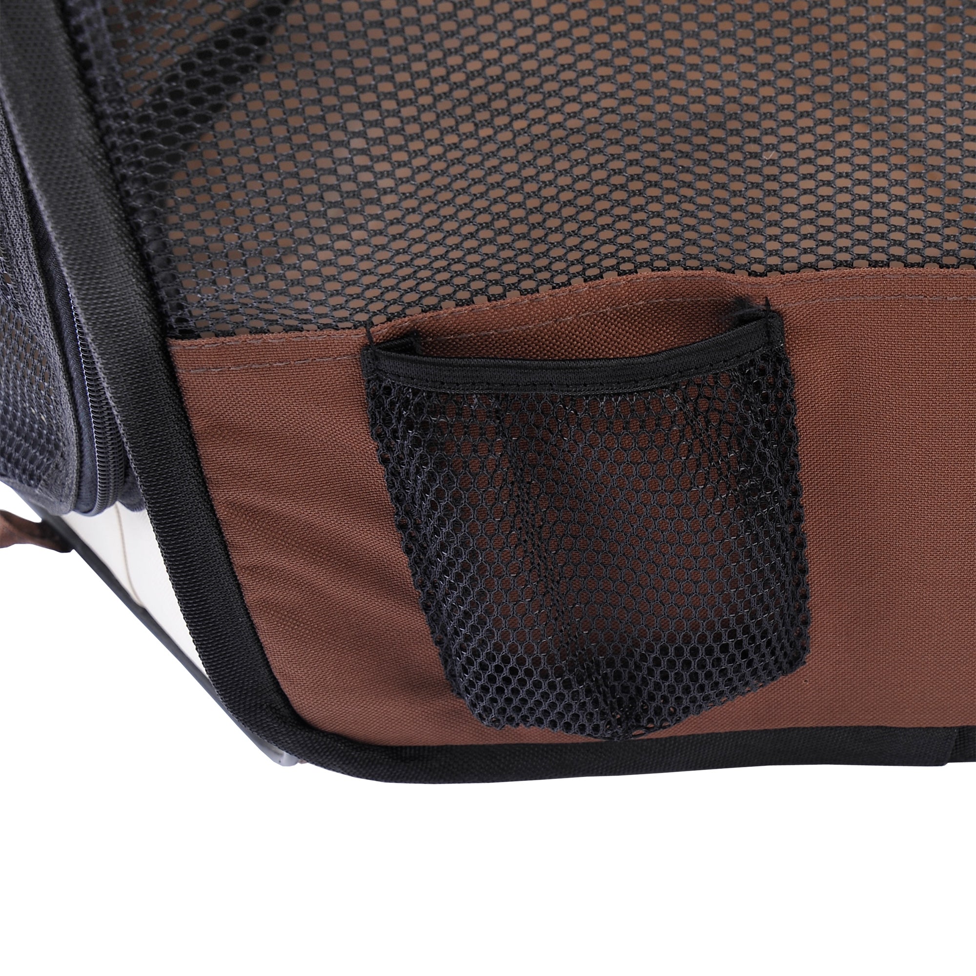 PawHut Portable Cat Dog Playpen Pet Puppy Rabbit Guinea Pig Pen Run Dia 90 x 41H cm Indoor & Outdoor Brown - North Peak Garden Furniture
