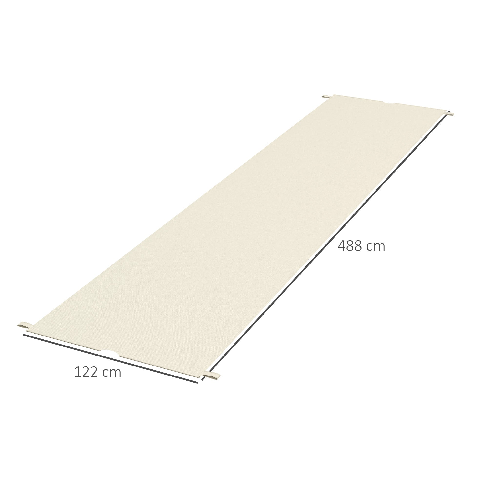 Outsunny 2 Pcs UV Protection Pergola Replacement Canopy, Pergola Shade Cover, Easy to Install, for 3 x 3(m) Pergola, Cream White - North Peak Garden Furniture
