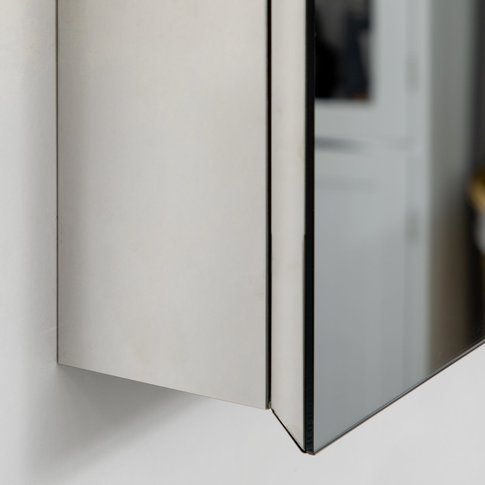 kleankin Bathroom Mirror Cabinet, Wall Mounted Medicine Cabinet with Hinged Door, Storage Shelves for Laundry Room - North Peak Garden Furniture