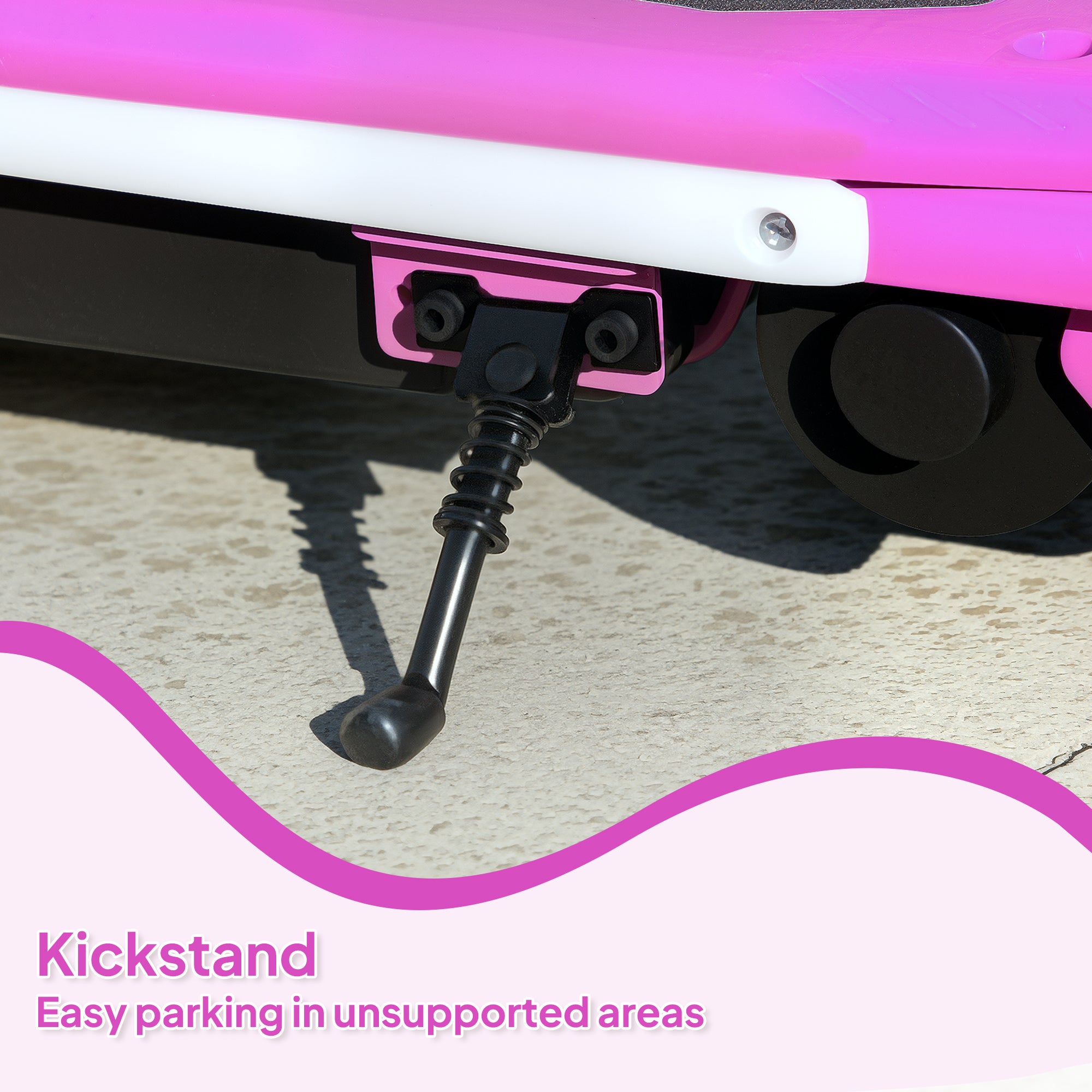 AIYAPLAY Electric Scooter for Ages 6-14, with Colourful Light and Electric Brake, Electric Scooter E Scooter, Up to 10 KM/H & 8 KM, Purple - North Peak Garden Furniture