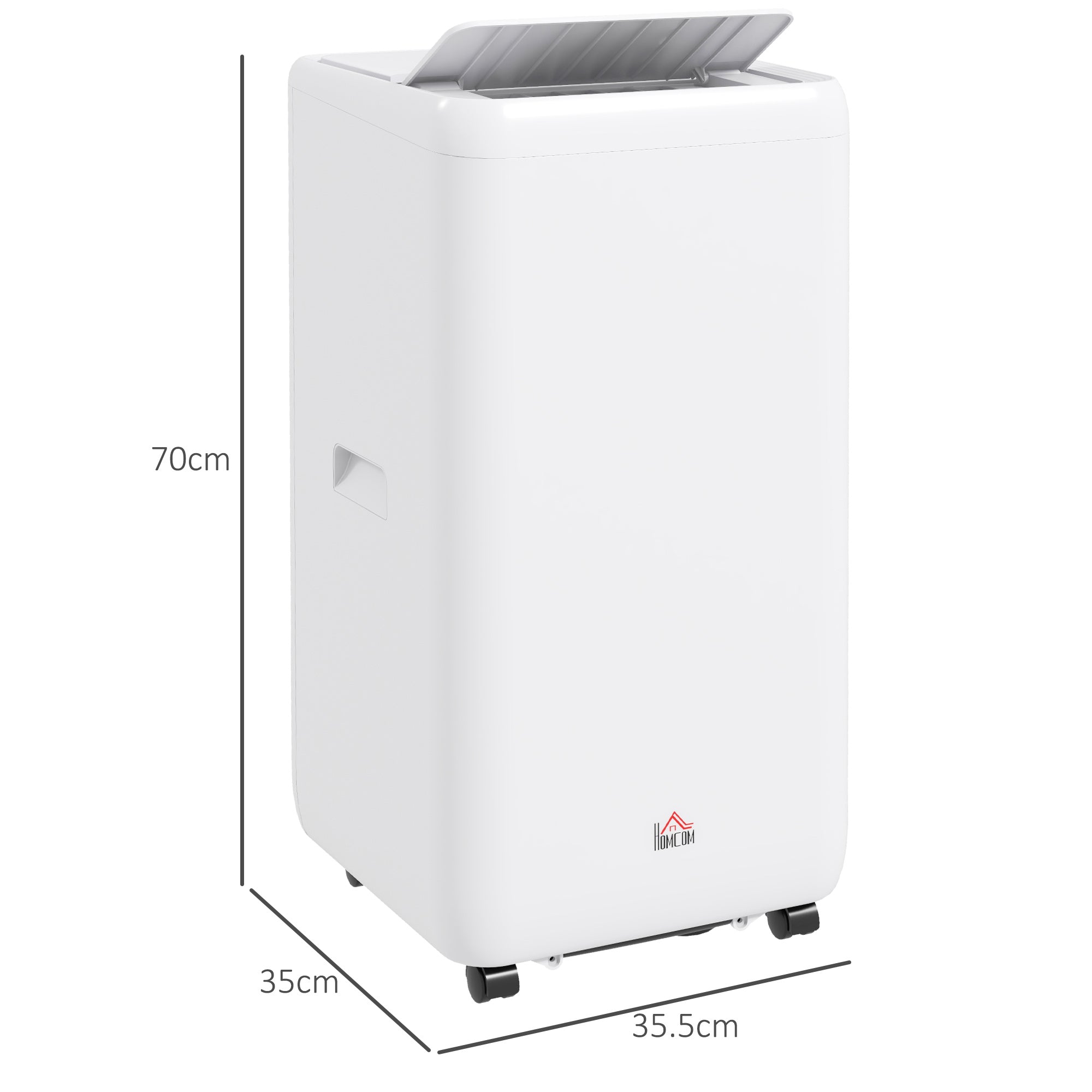 HOMCOM 12000 BTU Mobile Air Conditioner for Room up to 28m², with Dehumidifier, Auto & Sleep Mode, 24H Timer, Wheels