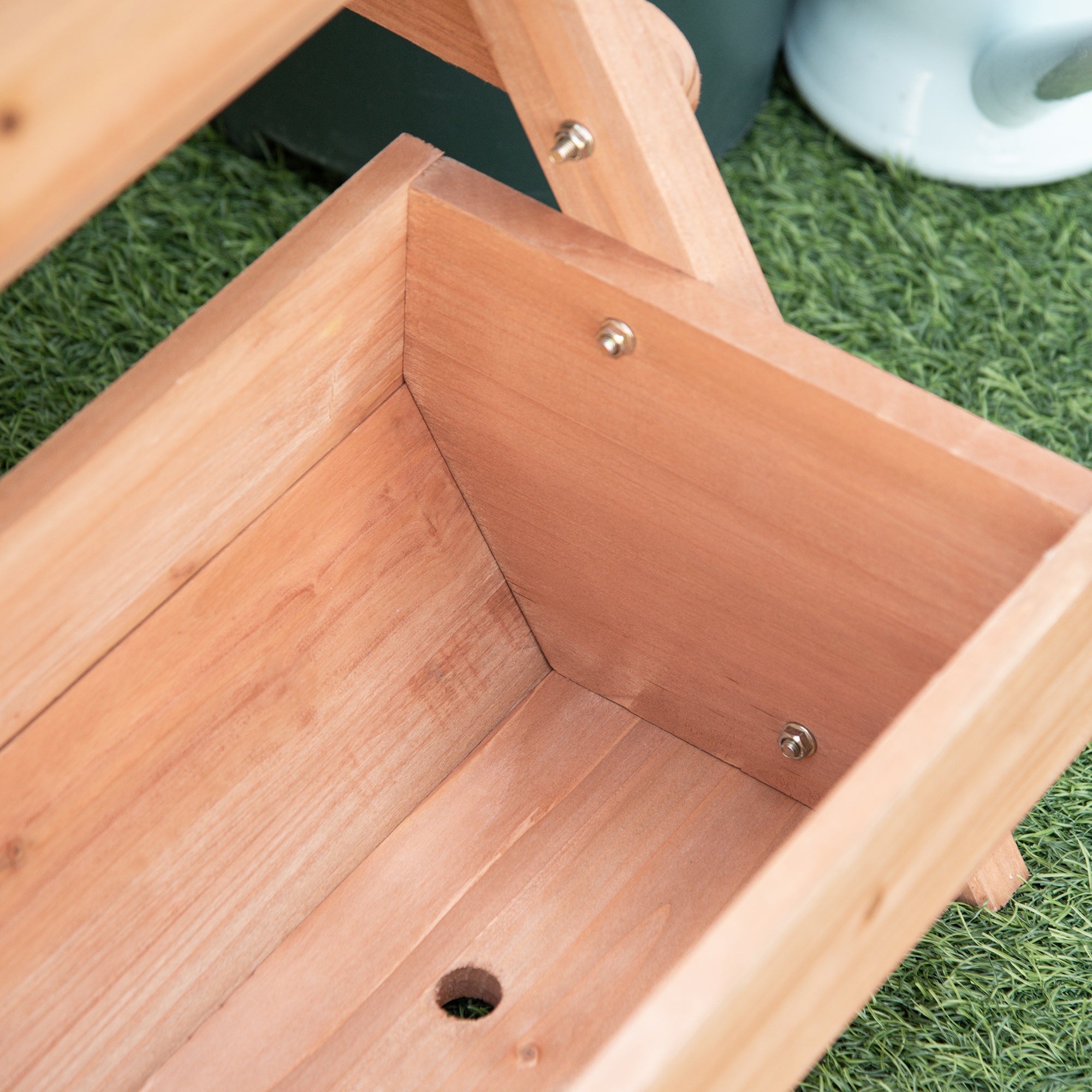 Outsunny 3 Tier Raised Garden Bed Wooden Elevated Planter Box Kit, 66L for Flower, Vegetable, Herb, 65x75x78cm, Brown - North Peak Garden Furniture