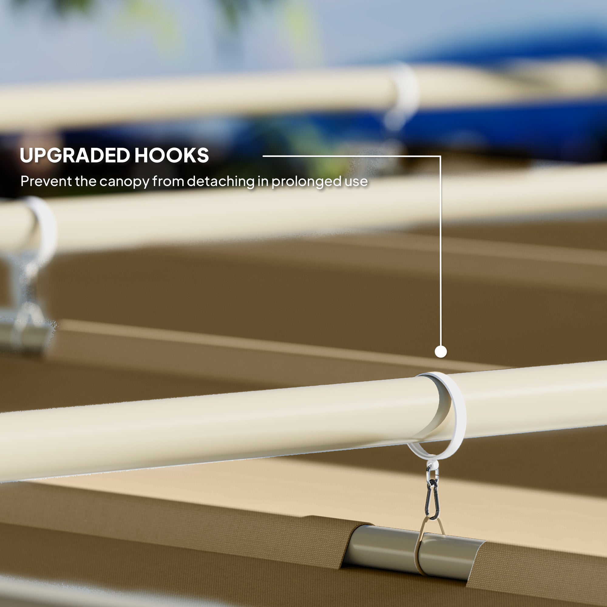 Outsunny 3 x 3(m) Garden Pergola with Retractable Roof and Magnetic Fixture, Outdoor Gazebo Pergola Kit Sun Shade Canopy, UPF30+, Khaki - North Peak Garden Furniture