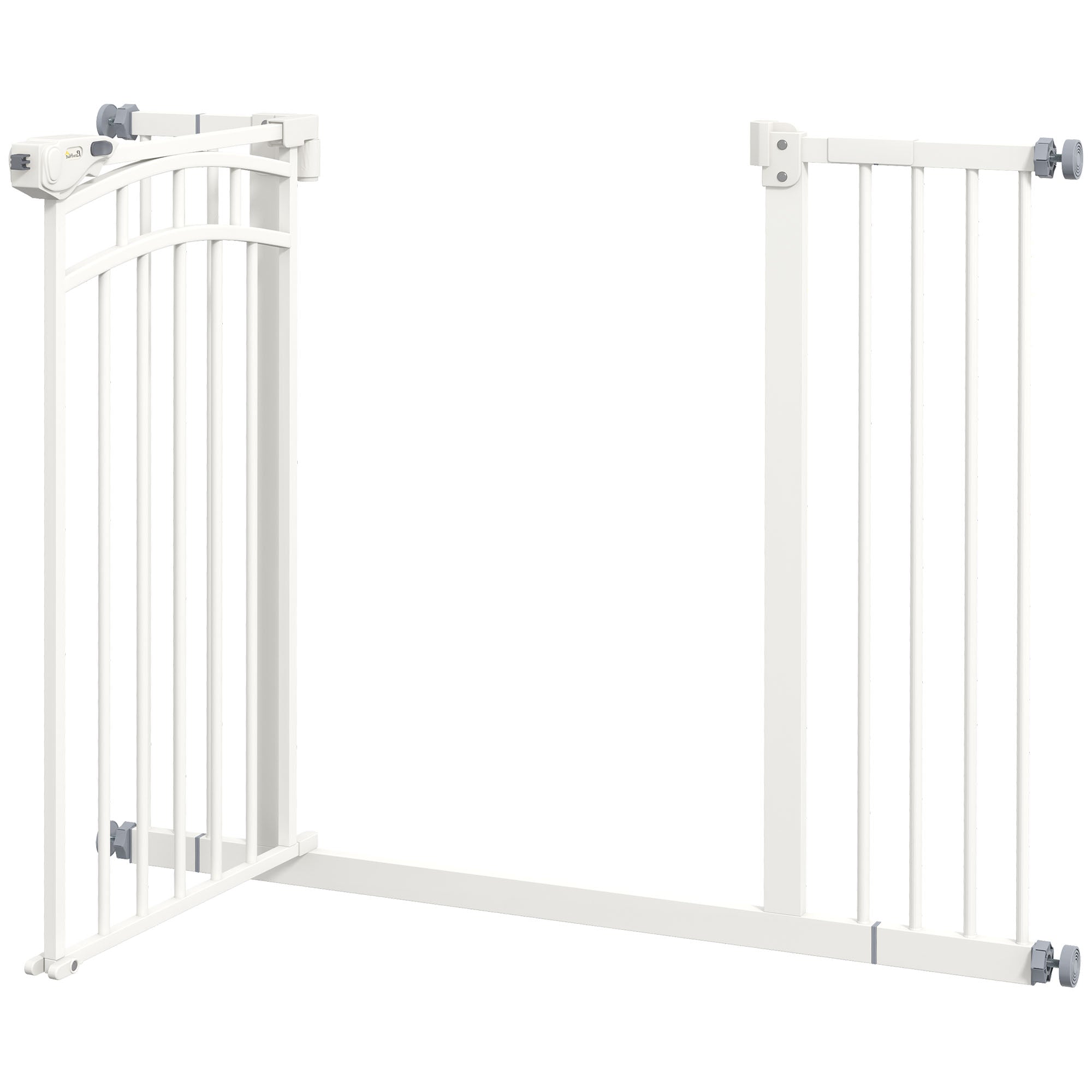 PawHut Pressure Fit Stair Gate, Dog Gate w/ Auto Closing Door for Small, Medium Dog, Easy Installation, for Width 74 to 100cm - North Peak Garden Furniture