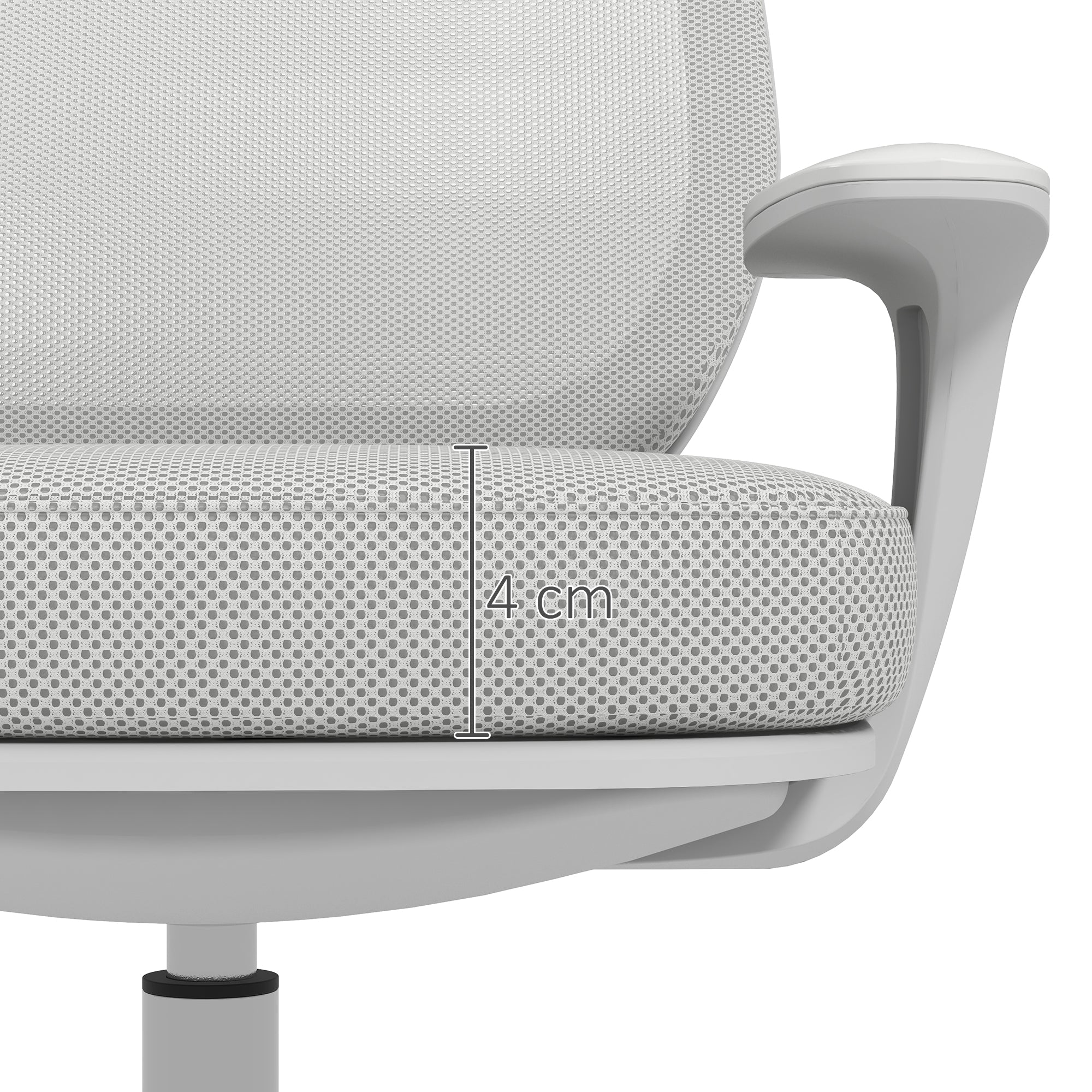Vinsetto Office Chair, Breathable Mesh Swivel Desk Chair with Adjustable Height and  360° Swivel Security Wheels for Home Office, Study, Grey