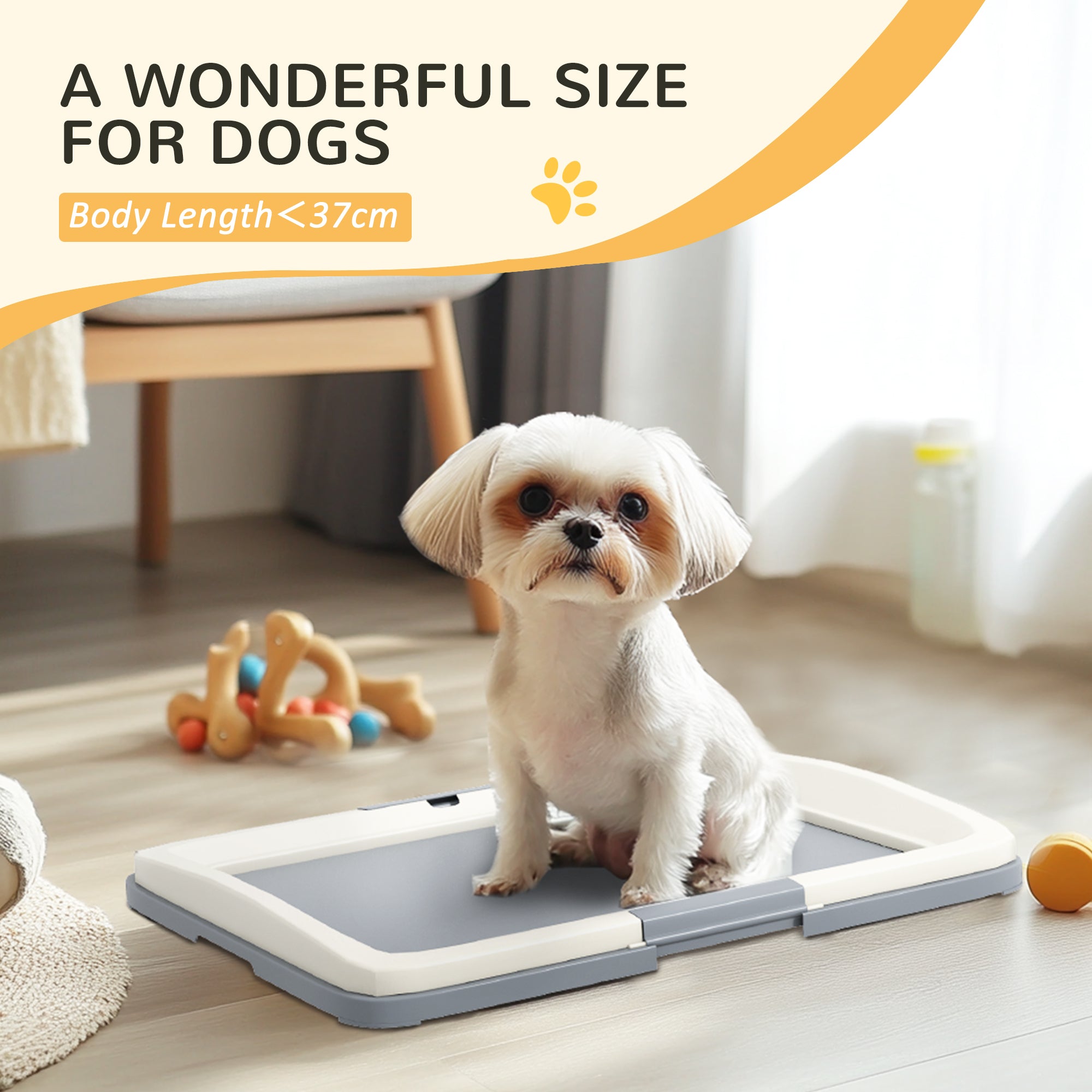 PawHut Dog Toilet Tray for Training Dogs, Dog Litter Tray for Indoor, Outdoor, 63 x 49 x 6cm - North Peak Garden Furniture