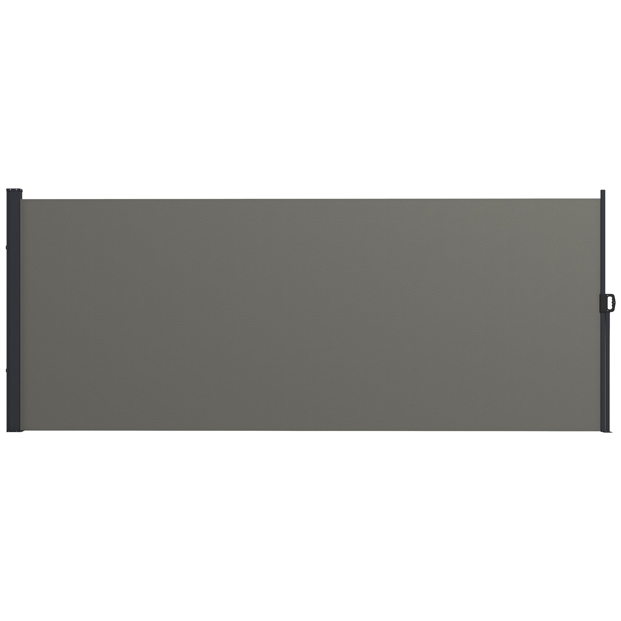 Outsunny Retractable Side Awning, Outdoor Privacy Screen for Garden, Hot Tub, Balcony, Terrace, Pool, 400 x 160cm, Dark Grey - North Peak Garden Furniture