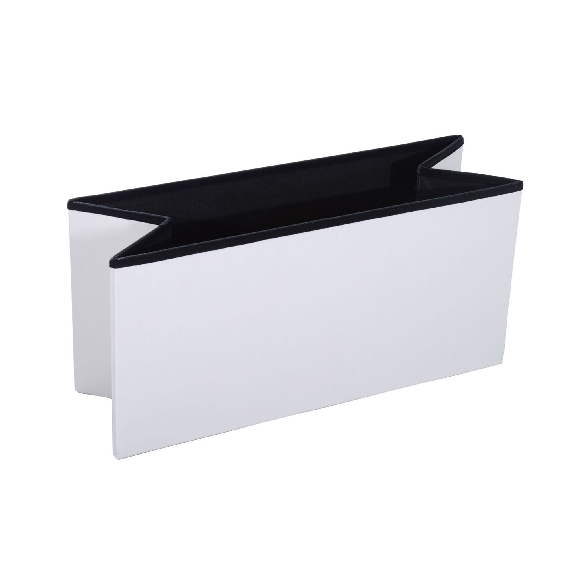 HOMCOM Folding Faux Leather Storage Cube Ottoman Bench Seat PU Rectangular Footrest Stool Box (Cream White) - North Peak Garden Furniture