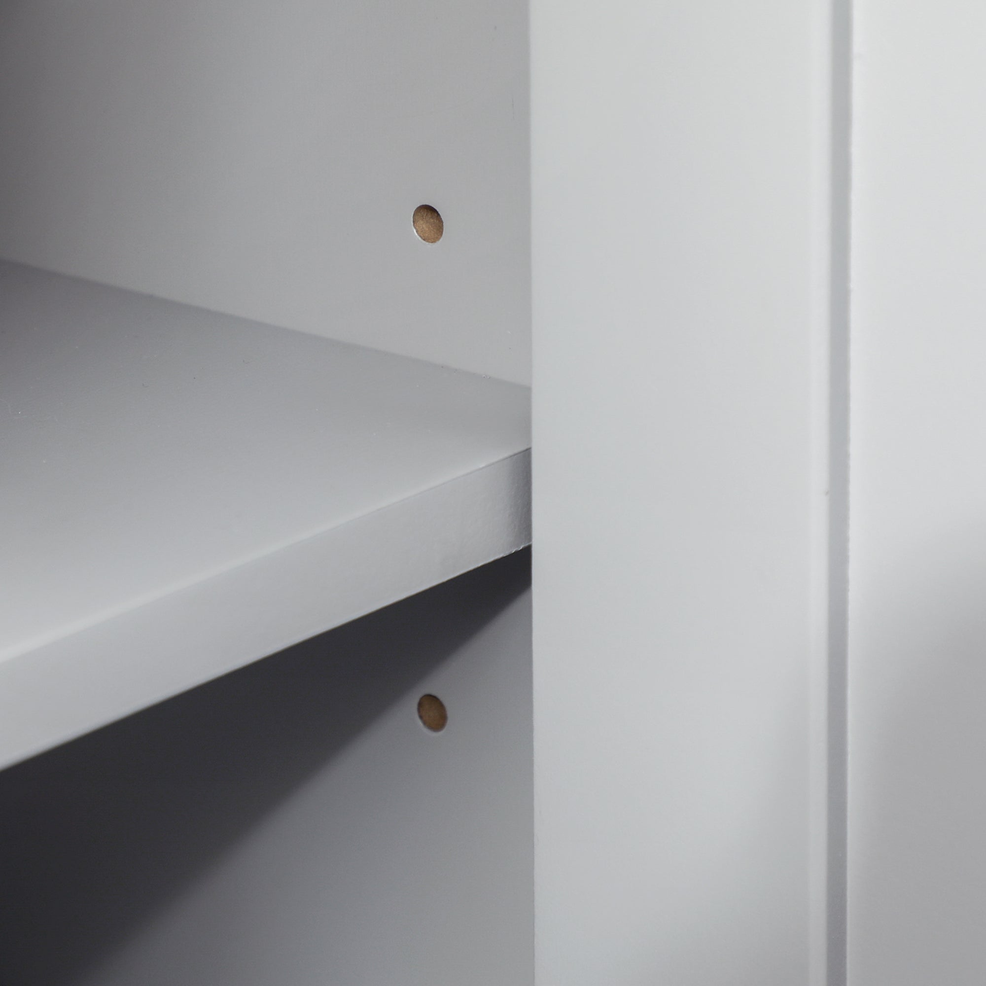 kleankin Under Sink Cabinet, Bathroom Vanity Unit, Pedestal Under Sink Design, Storage Cupboard with Adjustable Shelf, Grey - North Peak Garden Furniture