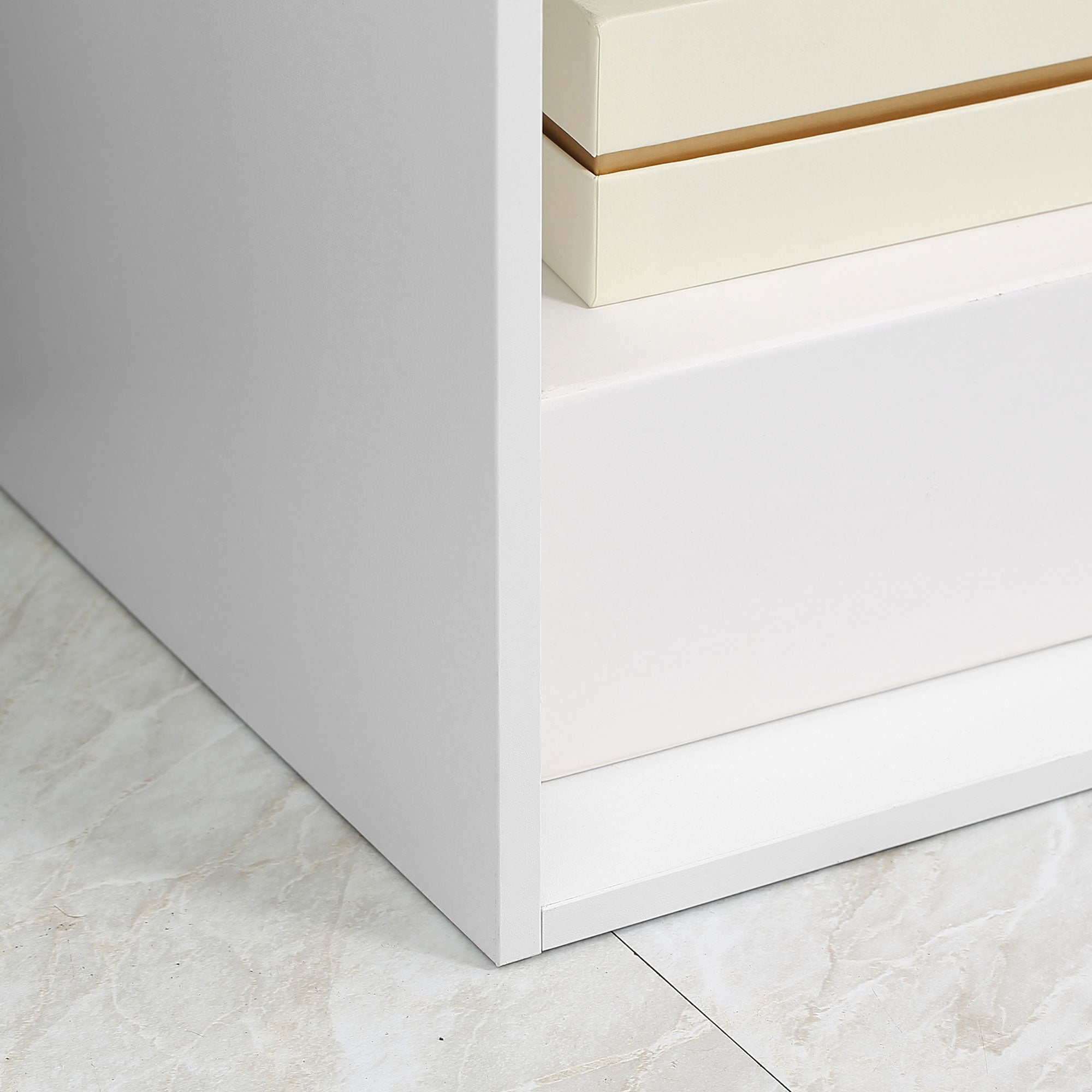 HOMCOM 3-tier Step 6 Cubes Storage Unit Particle Board Cabinet Bookcase Organiser Home Office Shelves - White - North Peak Garden Furniture