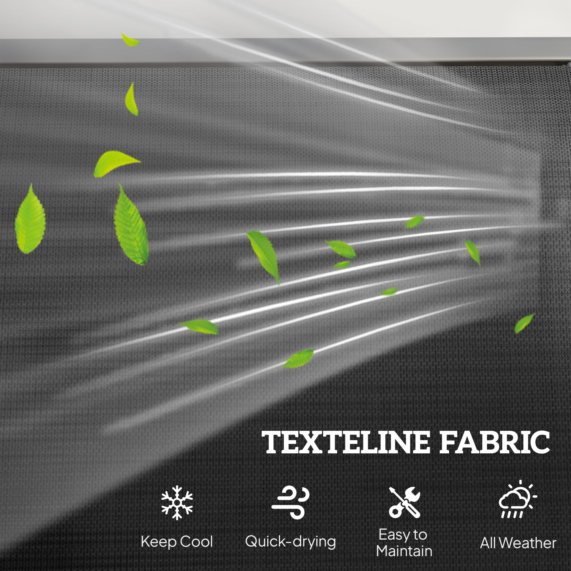 Outsunny 3-Seat Glider Rocking Chair for 3 People Garden Bench Patio Furniture Metal Frame, Black