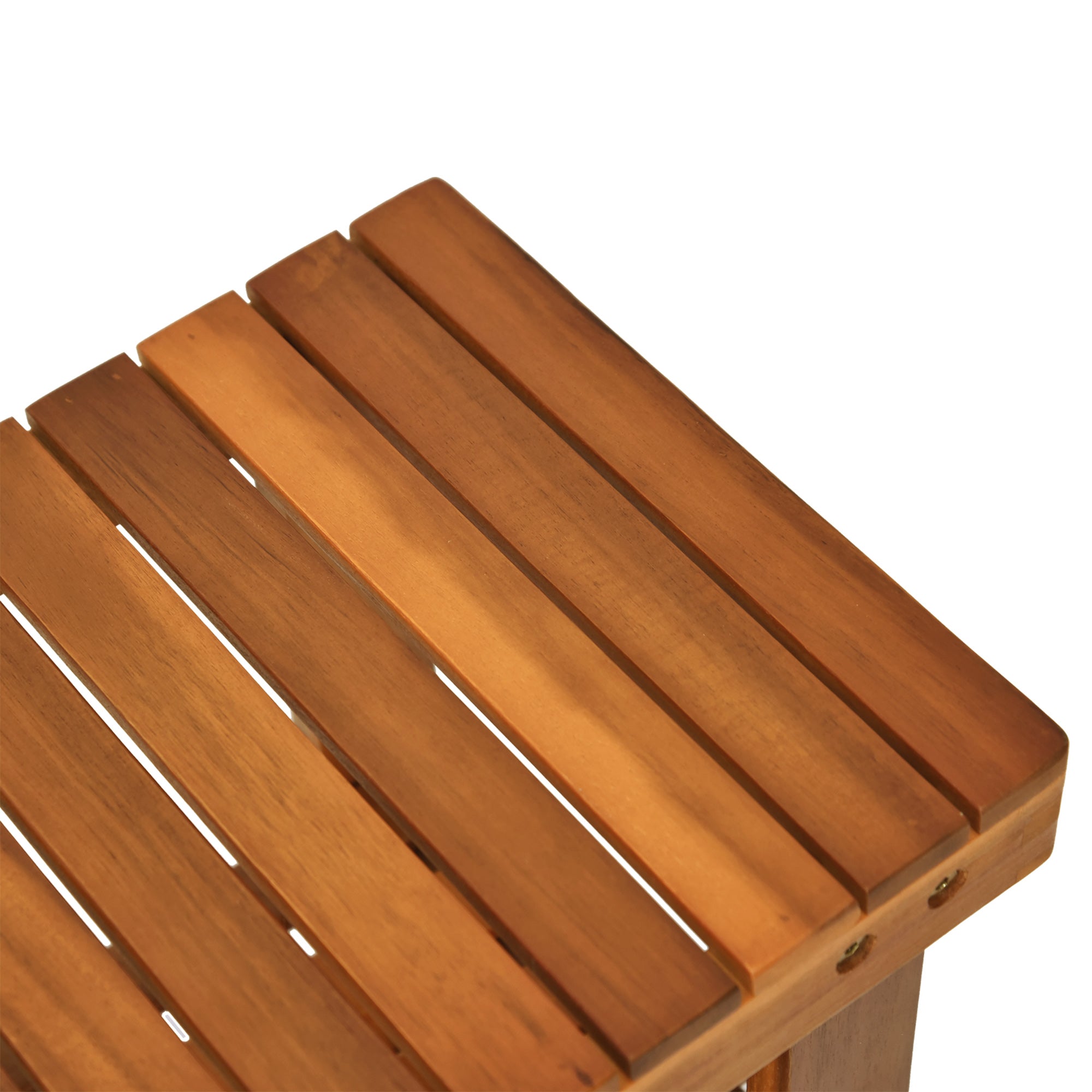 HOMCOM Acacia Wood Shoe Bench, 3-Tier Shoe Storage Rack, Hallway Organizer Shelf, for Entryway, Living Room, Bedroom, 50 x 28 x 45 cm, Teak - North Peak Garden Furniture