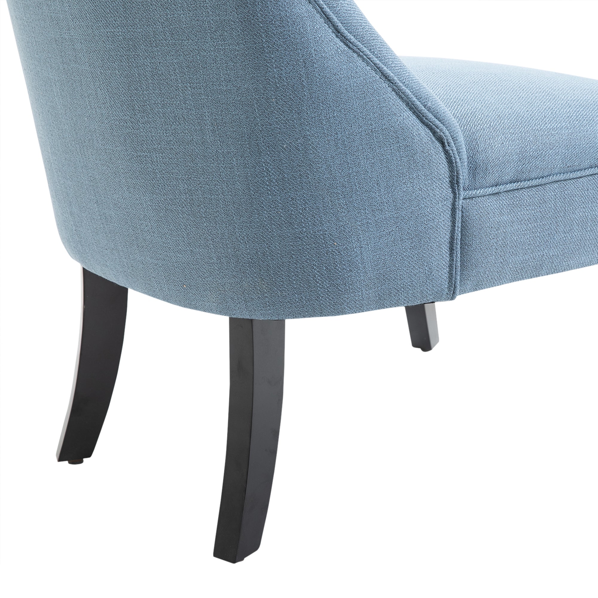 HOMCOM Fabric Single Sofa, Tub Chair, Upholstered Bedroom Chair with Pillow, Solid Wood Leg for Home, Living Room, Dining Room, Set of 2, Blue - North Peak Garden Furniture