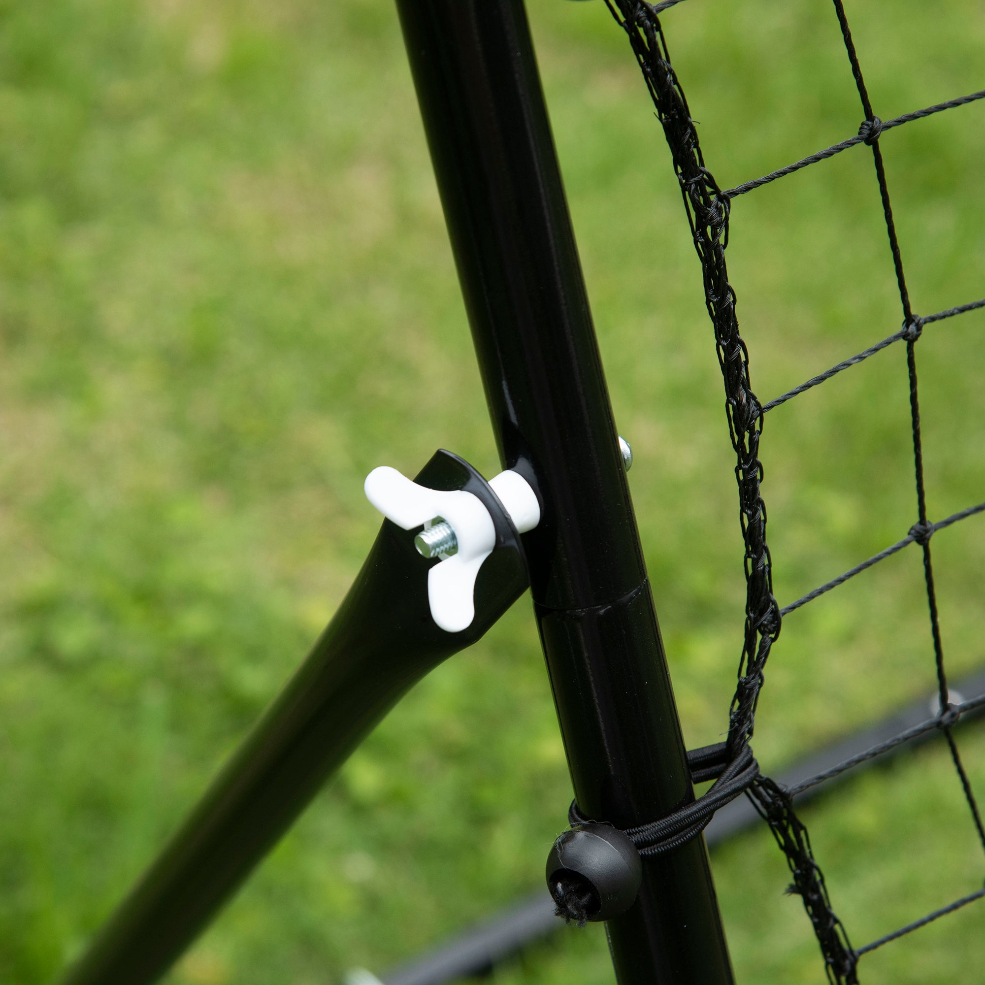 HOMCOM Rebounder Net, Practise Kickback Goal, for Teens, Adults Training - Black - North Peak Garden Furniture