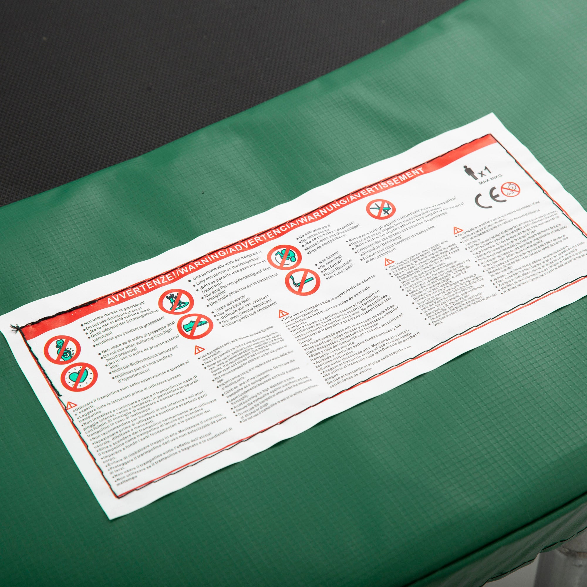HOMCOM  Trampoline Safety Pad, 8 ft-Green