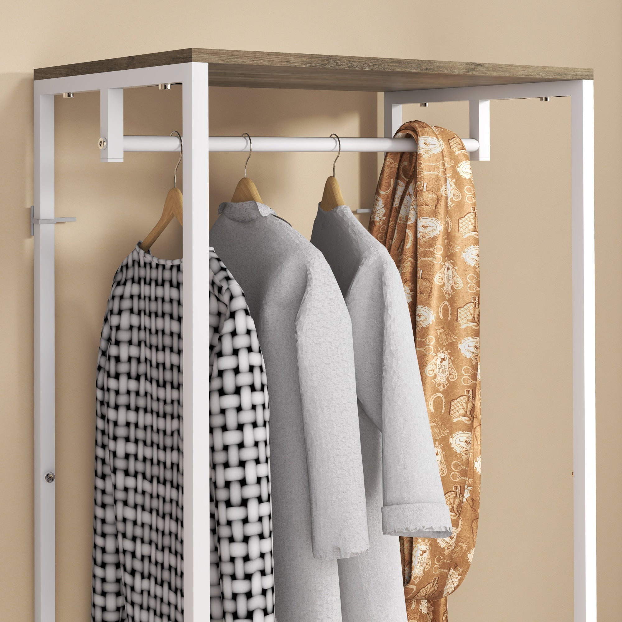 HOMCOM Hallway Coat Rack and Shoe Bench Tree - Grey - North Peak Garden Furniture
