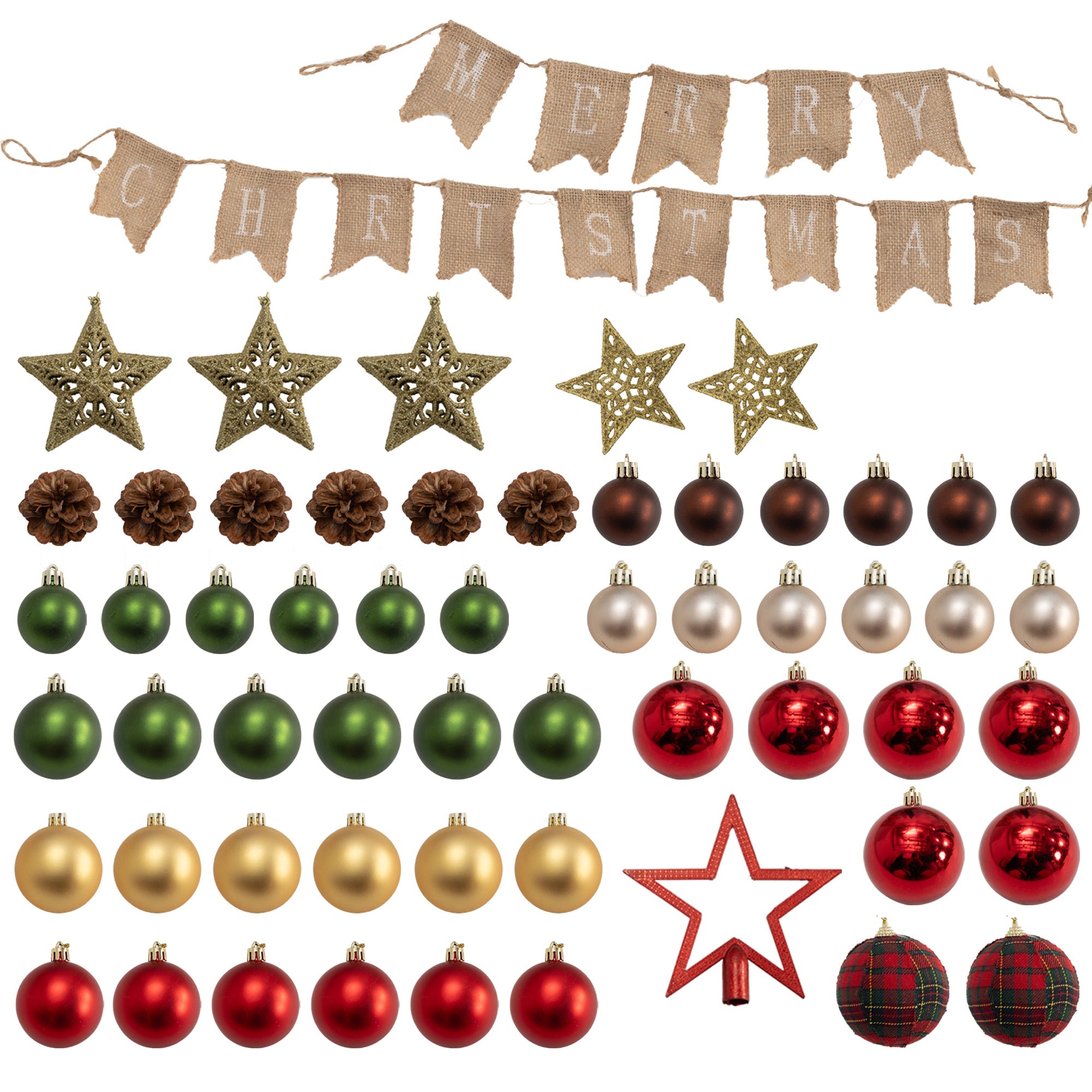 HOMCOM 5ft Pre-Lit and Xmas Tree with Decorations - North Peak Garden Furniture