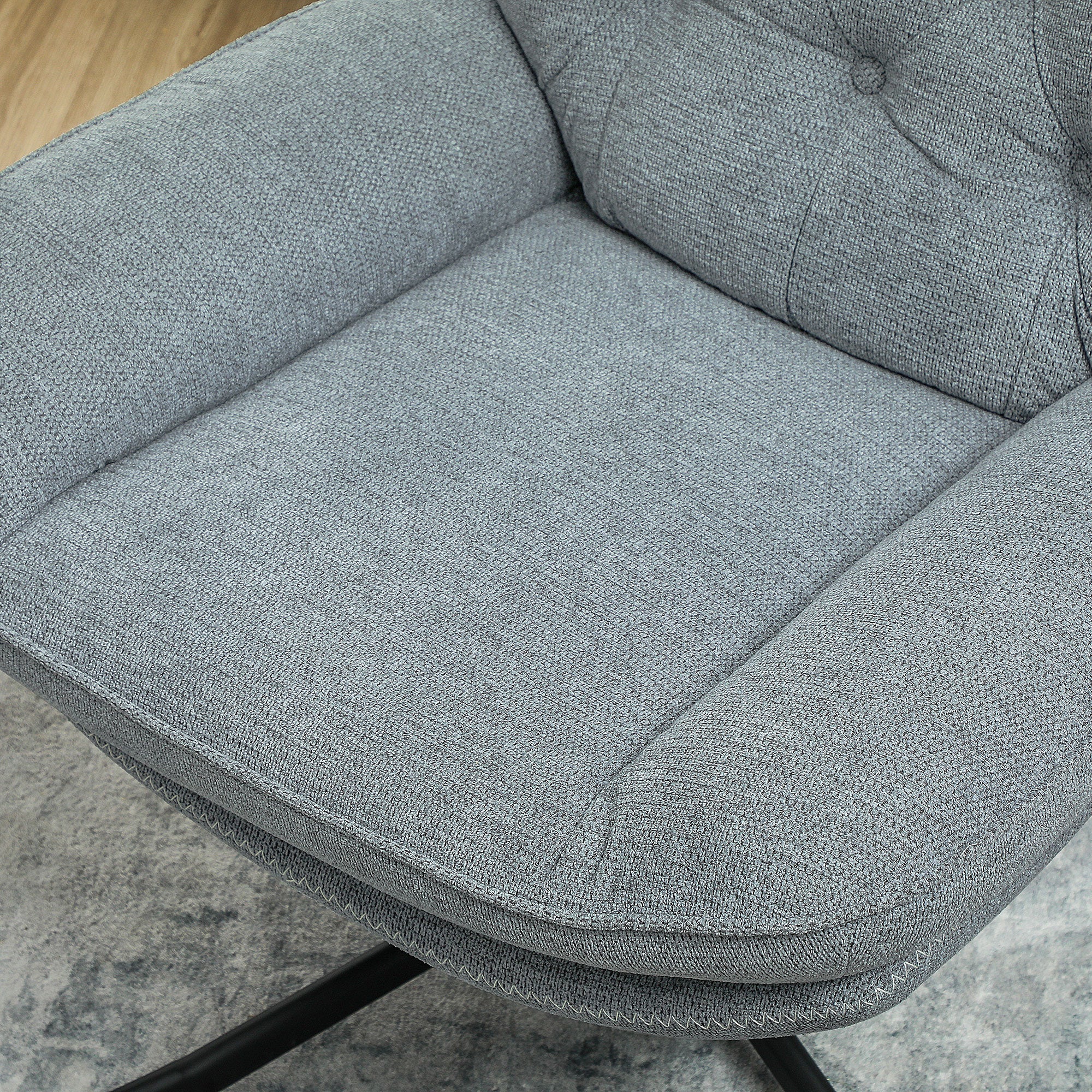 HOMCOM Relaxed Swivel Armchair - Grey