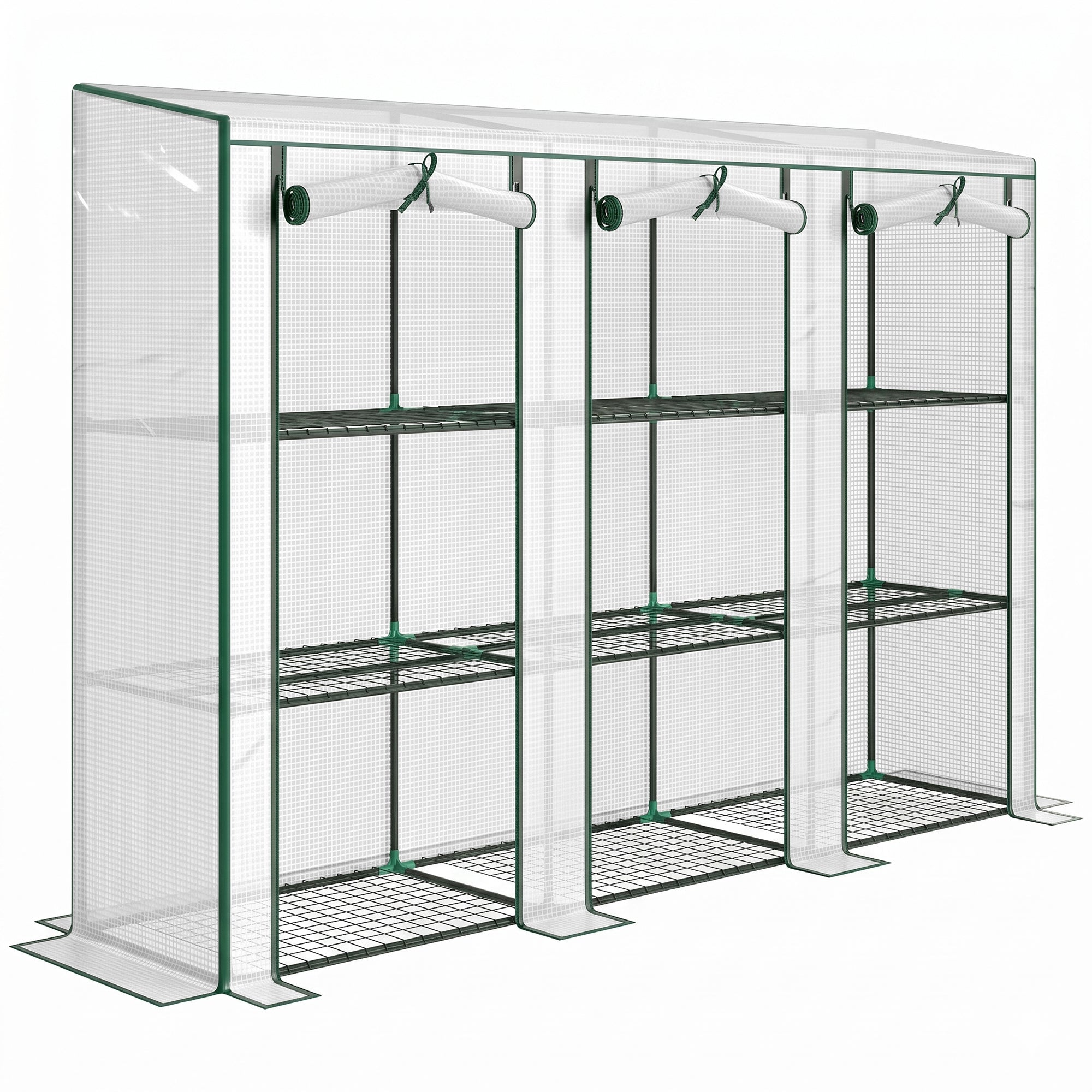 Outsunny 46 x 215cm Nine-Shelf Greenhouse