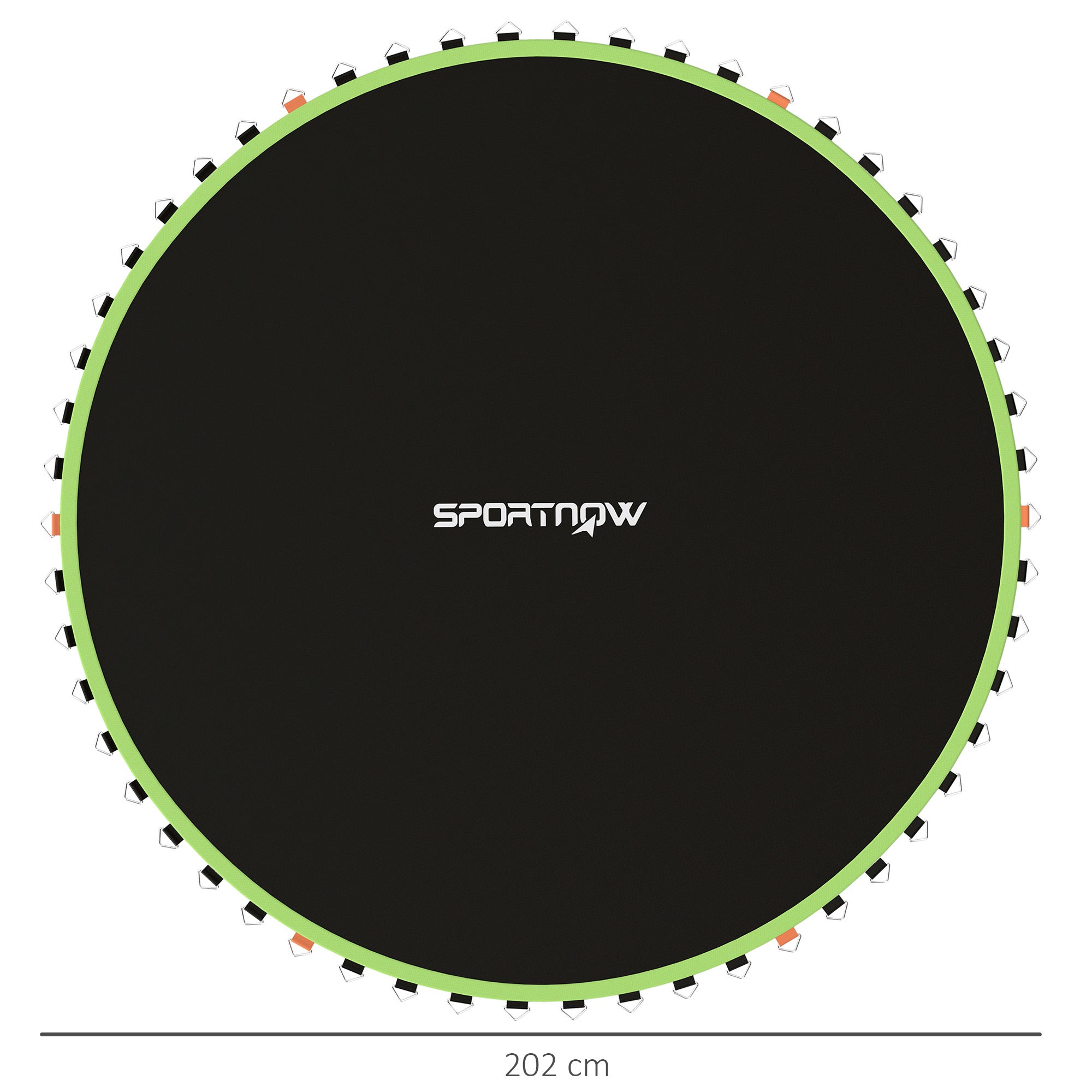 SPORTNOW Trampoline Replacement Mat with Spring Pull Tool, 42 V-Hooks, for 8ft Trampoline using 14cm Springs, Green - North Peak Garden Furniture