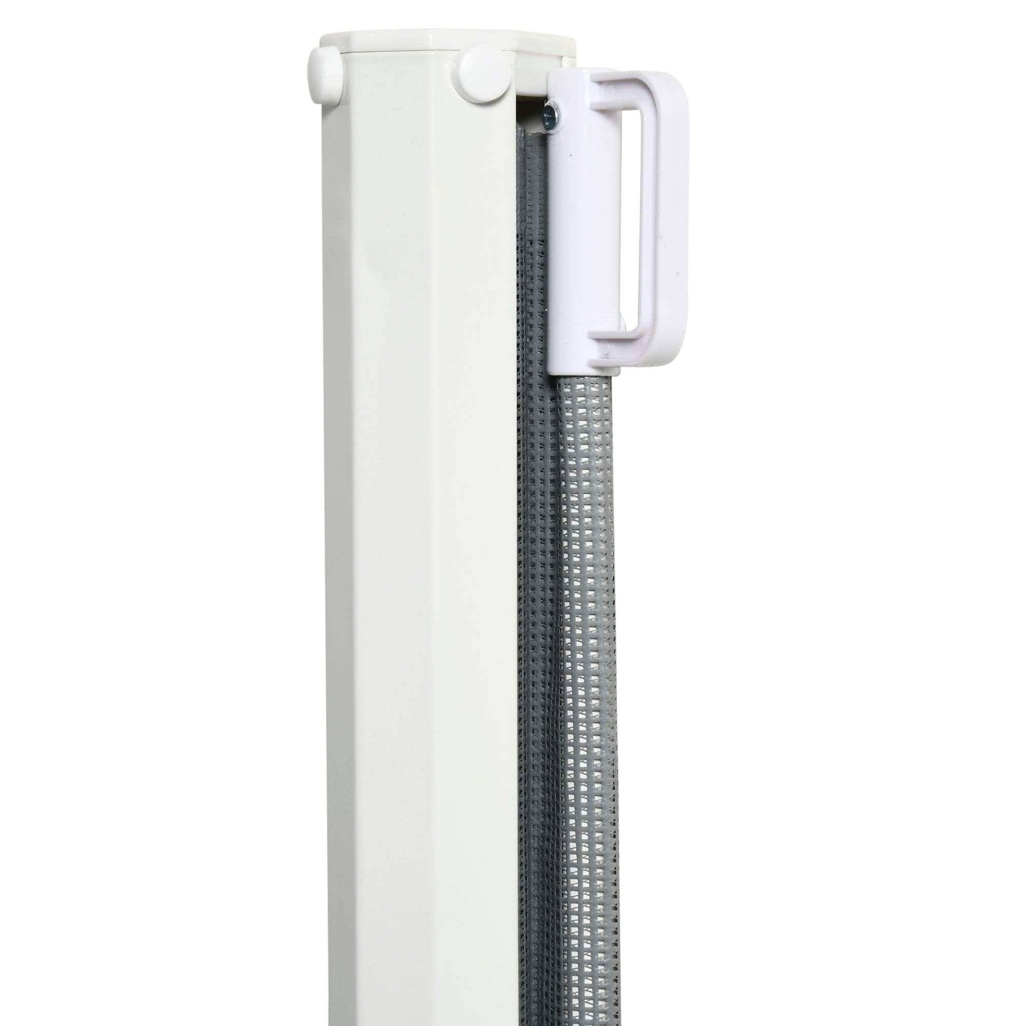 PawHut Retractable Safety Gate, Dog Pet Barrier, Folding Protector, for Home, Doorway, Stairs, 82.5H x 115Lcm - Grey - North Peak Garden Furniture