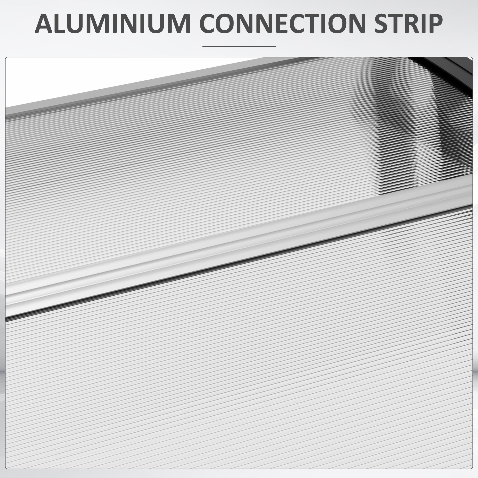 Outsunny Front Door Canopy, Outdoor Awning, 303 x 96cm Rain Shelter for Window, Porch and Front/Back Door, Clear - North Peak Garden Furniture