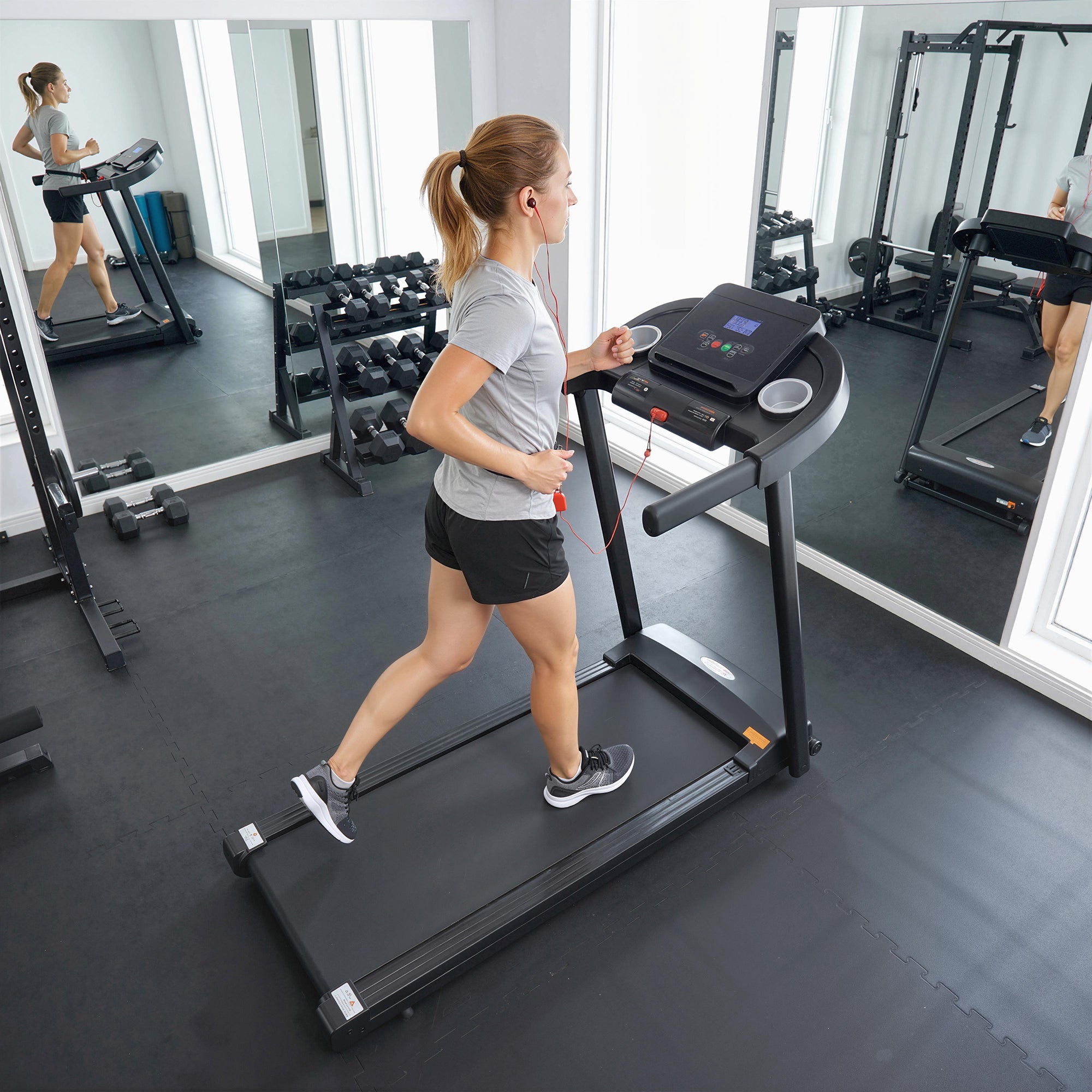 HOMCOM Treadmill Electric Motorised Running Machine w/ LED Display