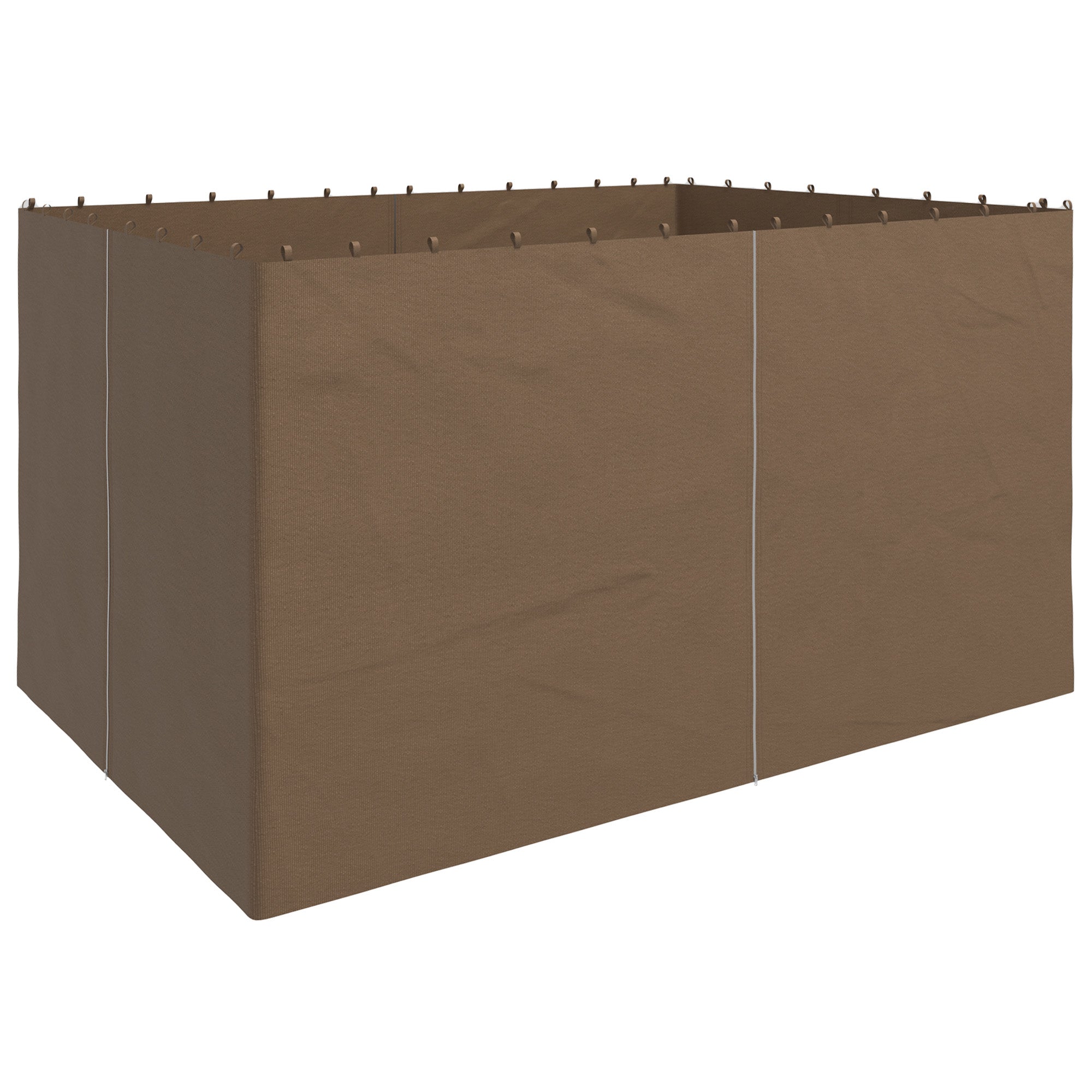 Outsunny Set of Four 3 x 4m Gazebo Replacement Walls - Dark Brown - North Peak Garden Furniture