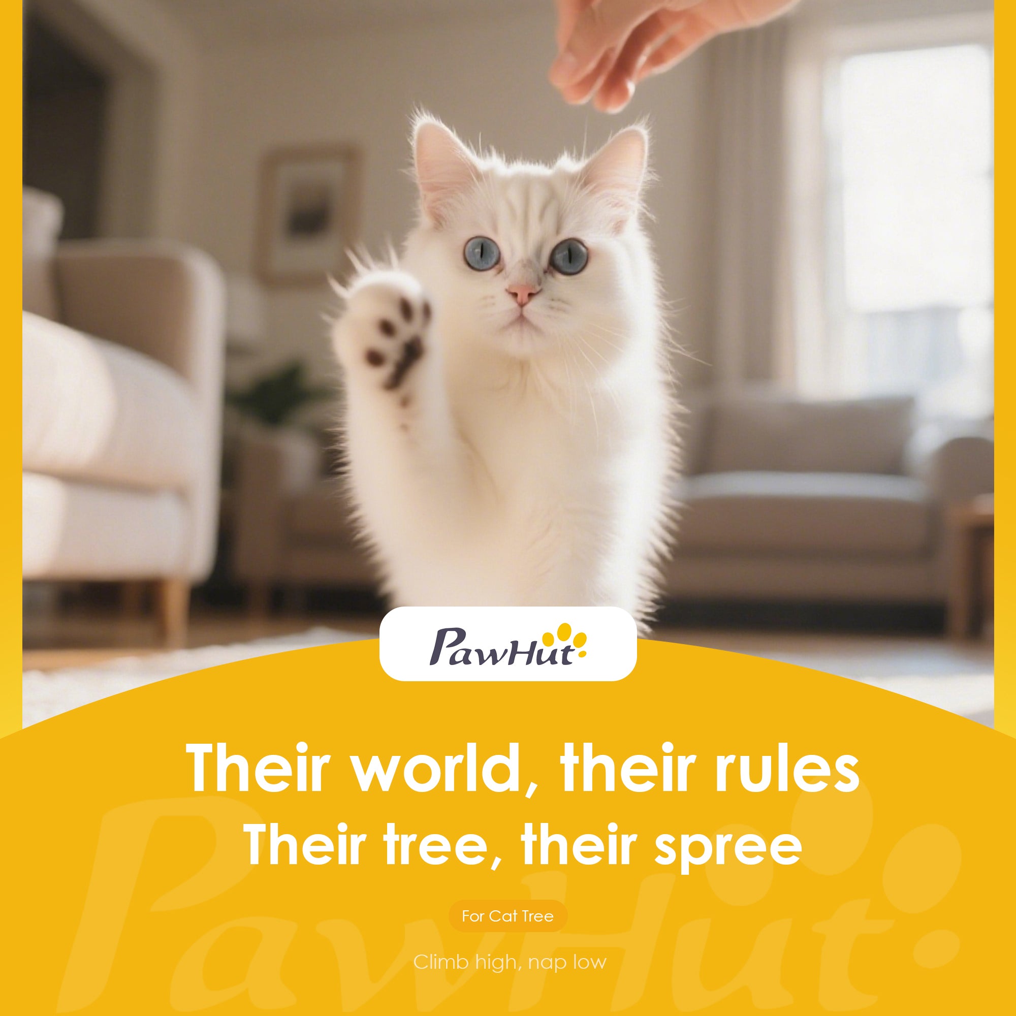 PawHut Cat Tree Scratching House, Activity Play Centre