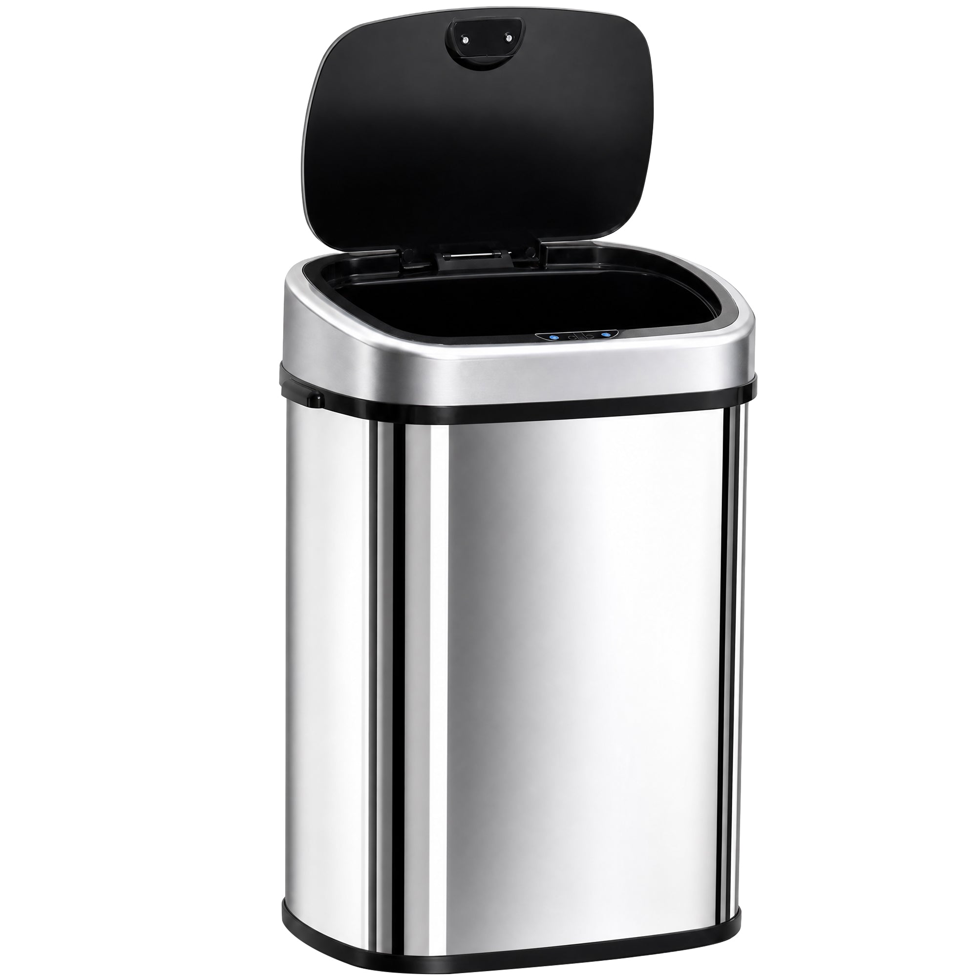 HOMCOM Stainless Steel Kitchen Sensor Dustbin Automatic Touchless Rubbish Garbage Waste Bin 58L Silver