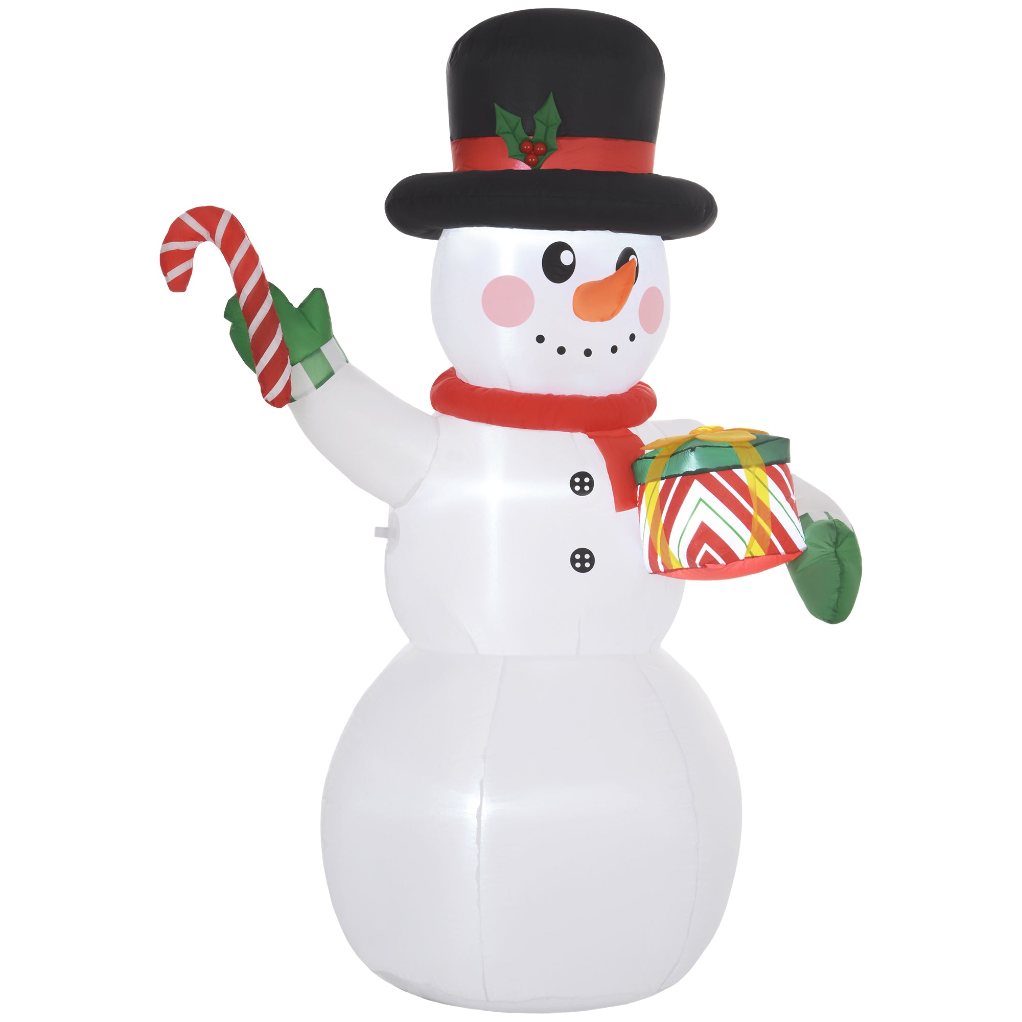 Outsunny 6ft Inflatable Christmas Snowman, with Accessories - North Peak Garden Furniture
