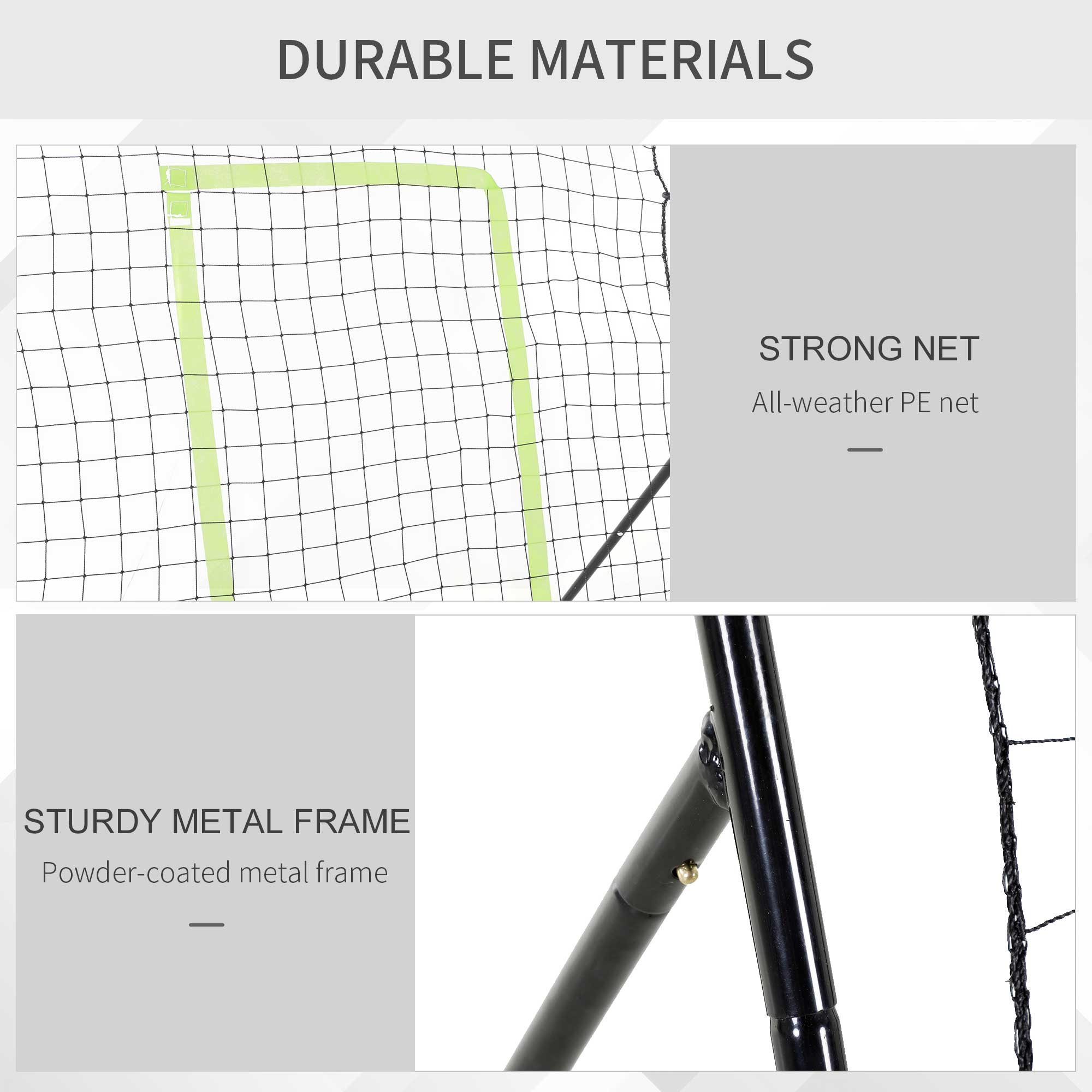 HOMCOM Baseball Rebounder Net Teens Adults Game Spot Softball Training Aid Practise Target Strike Shot Goal Play - North Peak Garden Furniture