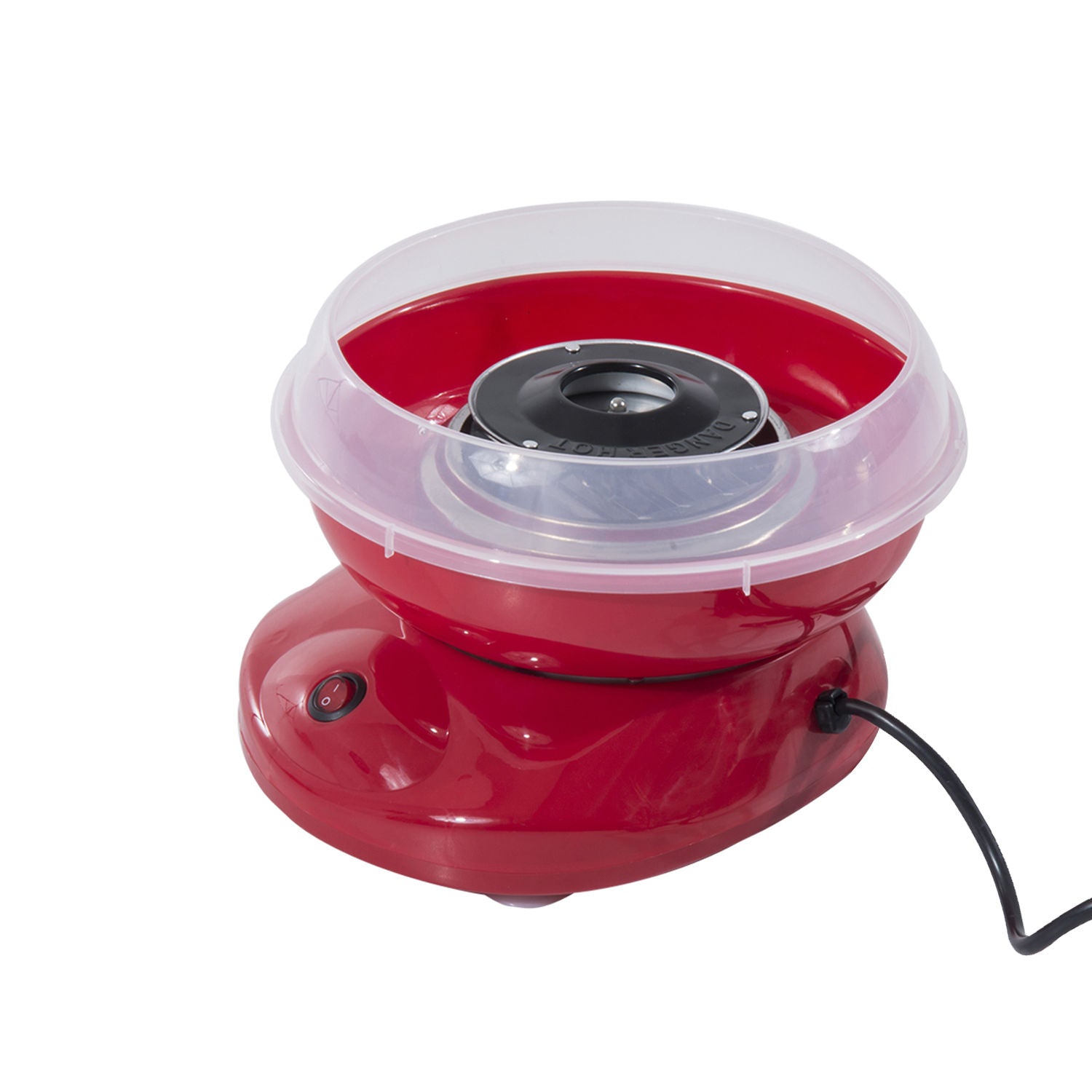 HOMCOM Candy Floss Machine Electric Cotton Candy Maker Gadgetry 450W (Red) - North Peak Garden Furniture