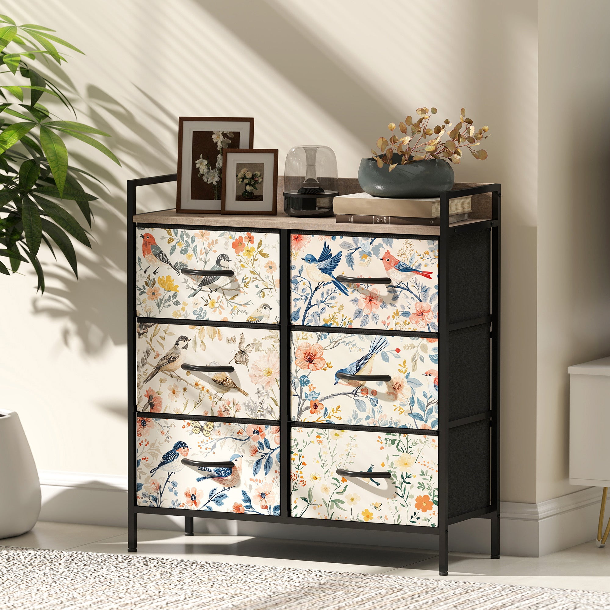 HOMCOM 6-Drawer Chest of Drawers - White