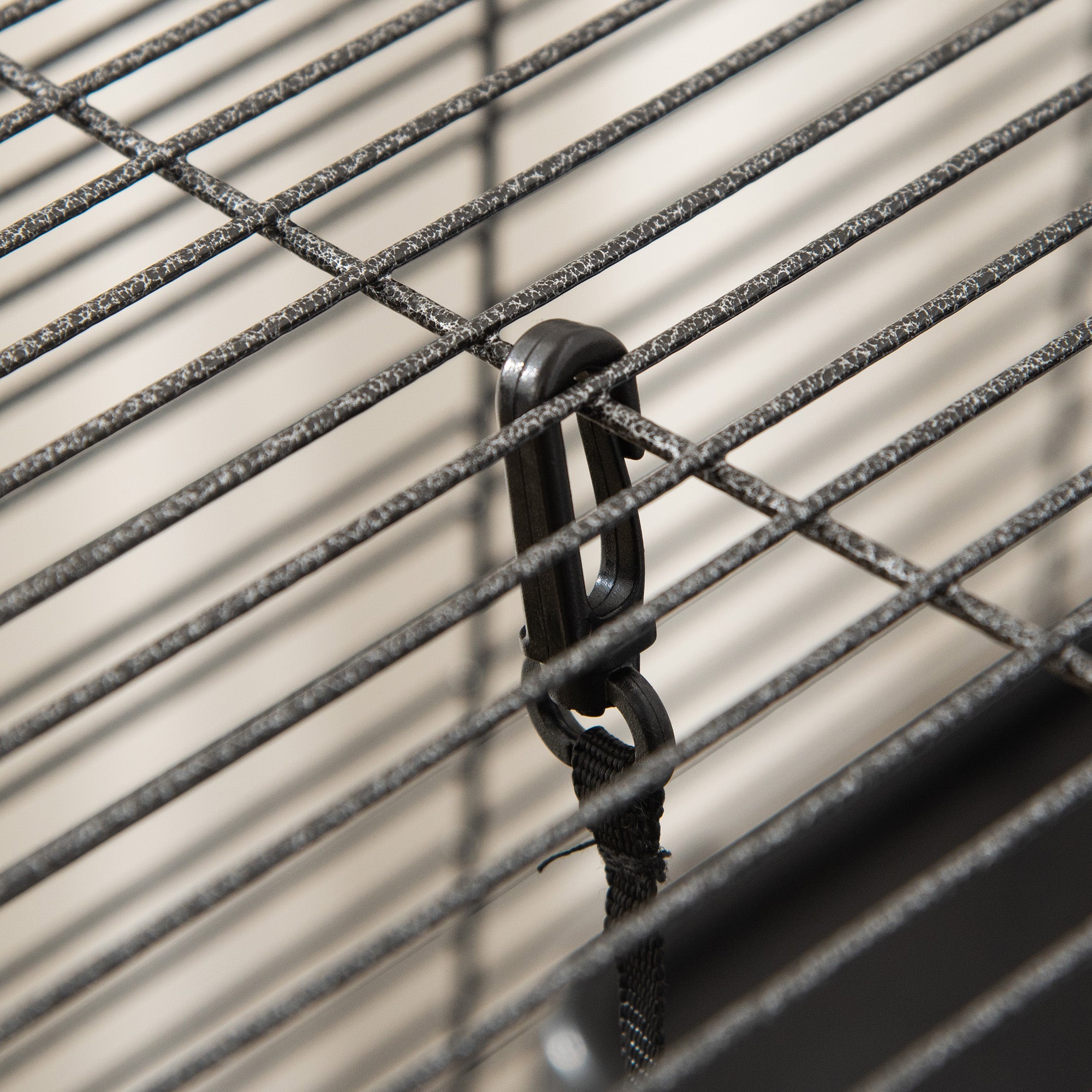 PawHut Small Animal Cage with Wheels Pet Home for Chinchillas Ferrets Kittens, with Hammock, 4 Platforms, Removable Tray, Silver - North Peak Garden Furniture