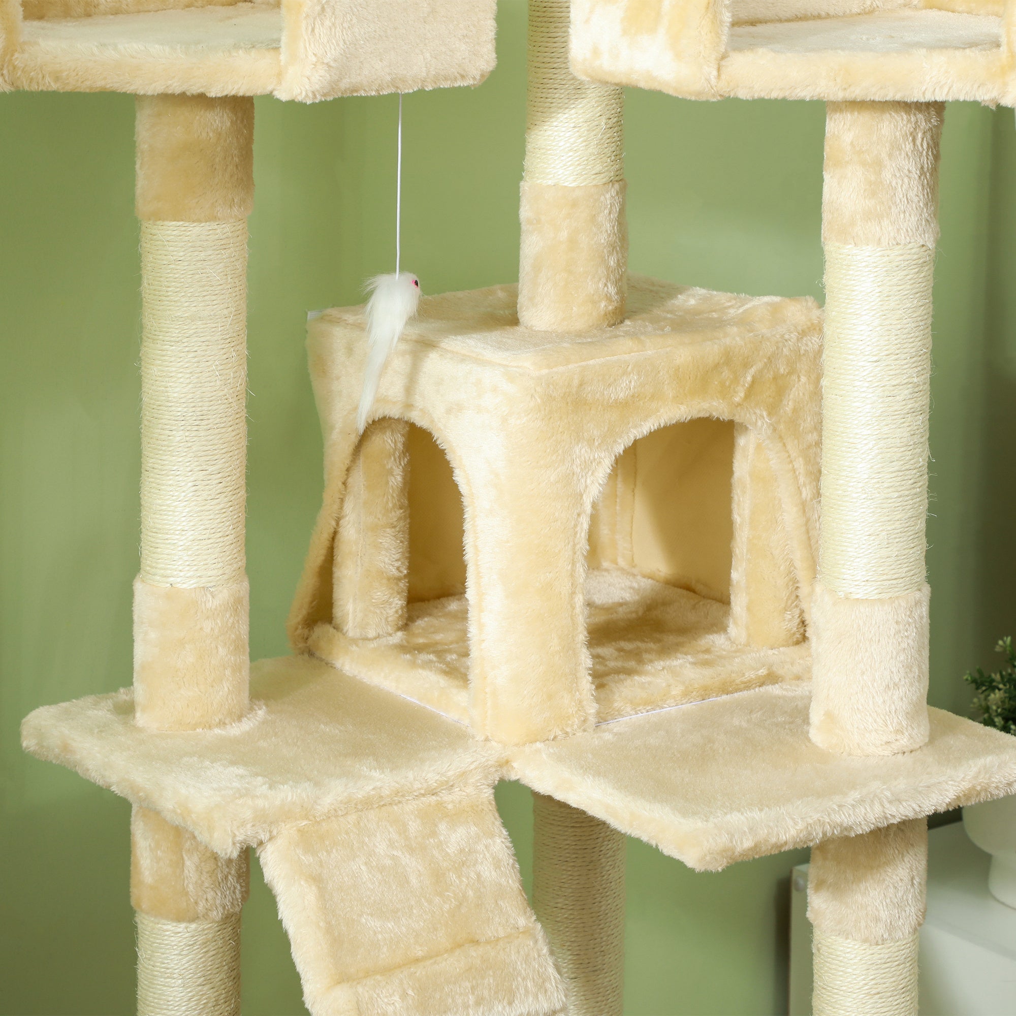 PawHut Cat Tree Scratching House, Activity Play Centre - North Peak Garden Furniture
