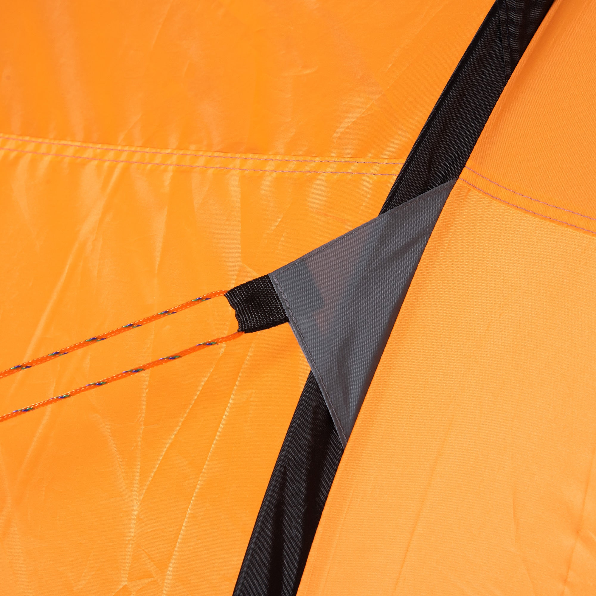 Outsunny 4-5 Person Pop-up Camping Tent Waterproof Family Tent w/ 2 Mesh Windows & PVC Windows Portable Carry Bag for Outdoor Trip, Orange - North Peak Garden Furniture
