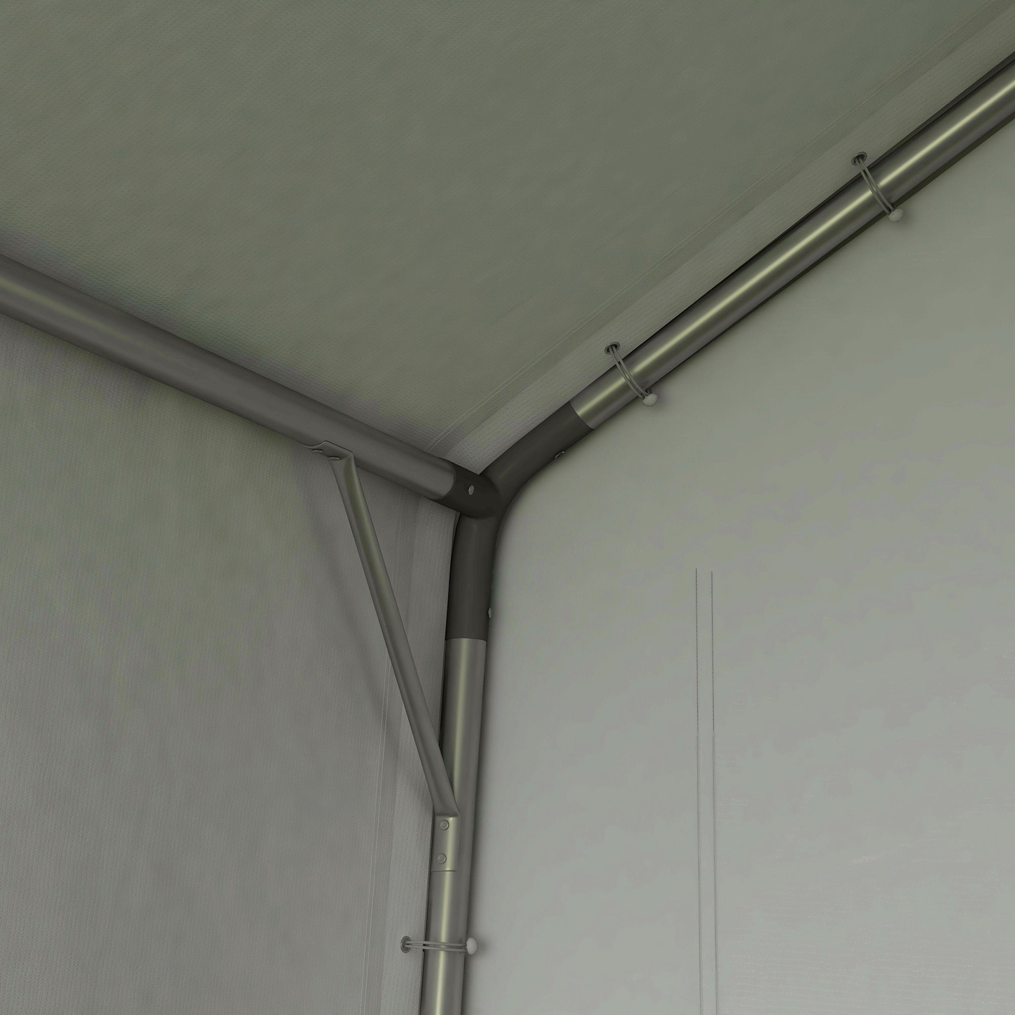 Outsunny 3.6 x 2.1m Portable Outdoor Shed, with Window - Dark Grey - North Peak Garden Furniture