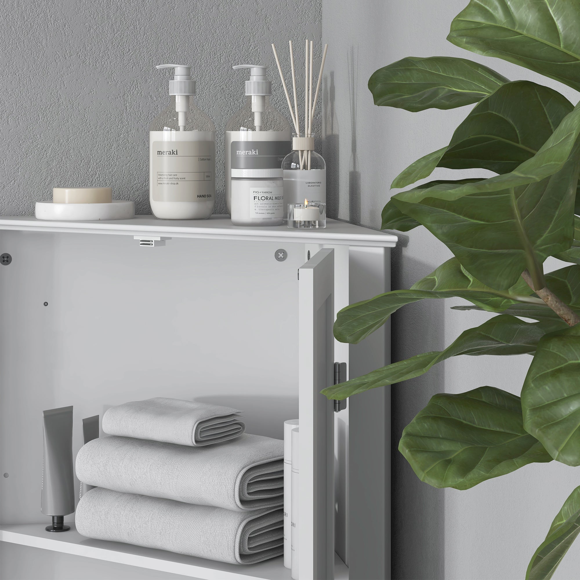 kleankin Triangle Bathroom Cabinet, Corner Bathroom Storage Unit with Adjustable Shelf and Recessed Door, Free Standing, White - North Peak Garden Furniture