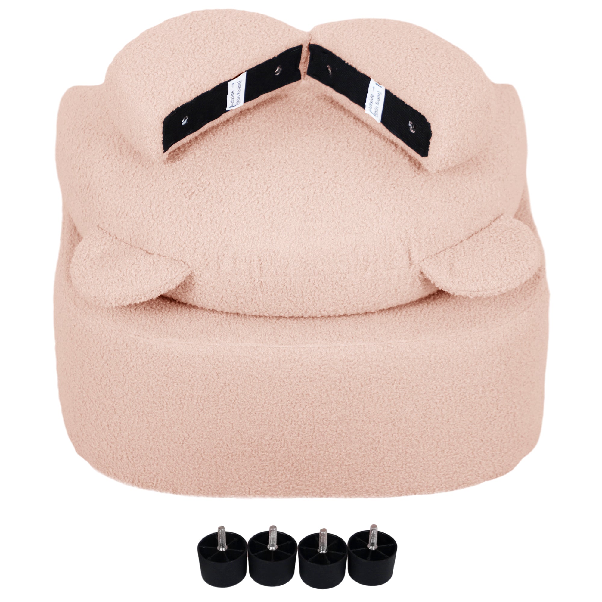 AIYAPLAY Kids Armchair, Bear Shaped Toddler Chair for Bedroom Playroom Living Room, Aged 18 Months to 3 Years - Pink - North Peak Garden Furniture