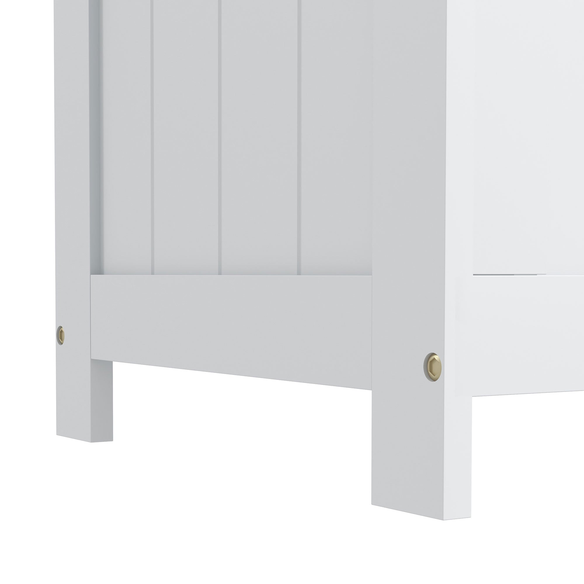 HOMCOM Storage Chest, Modern Storage Trunk with 2 Safety Hinges and Cut-out Handles, Wooden Toy Box for Living Room, Entryway, 76 x 40 x 48 cm, White - North Peak Garden Furniture