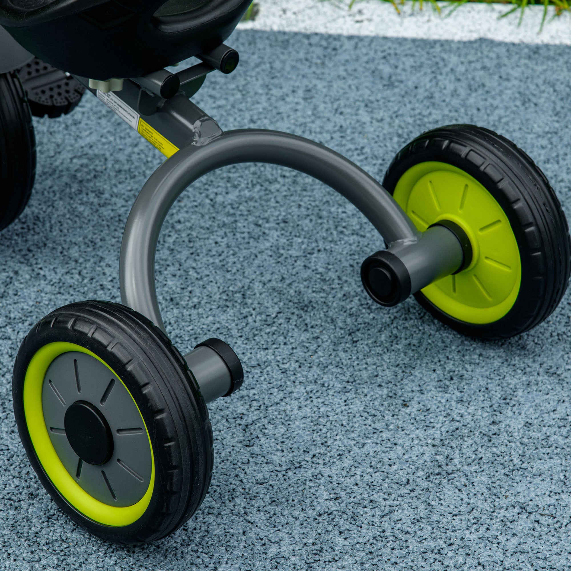AIYAPLAY Kids Trike, Tricycle, with Adjustable Seat, Basket, Bell, for Ages 2-5 Years - Black - North Peak Garden Furniture