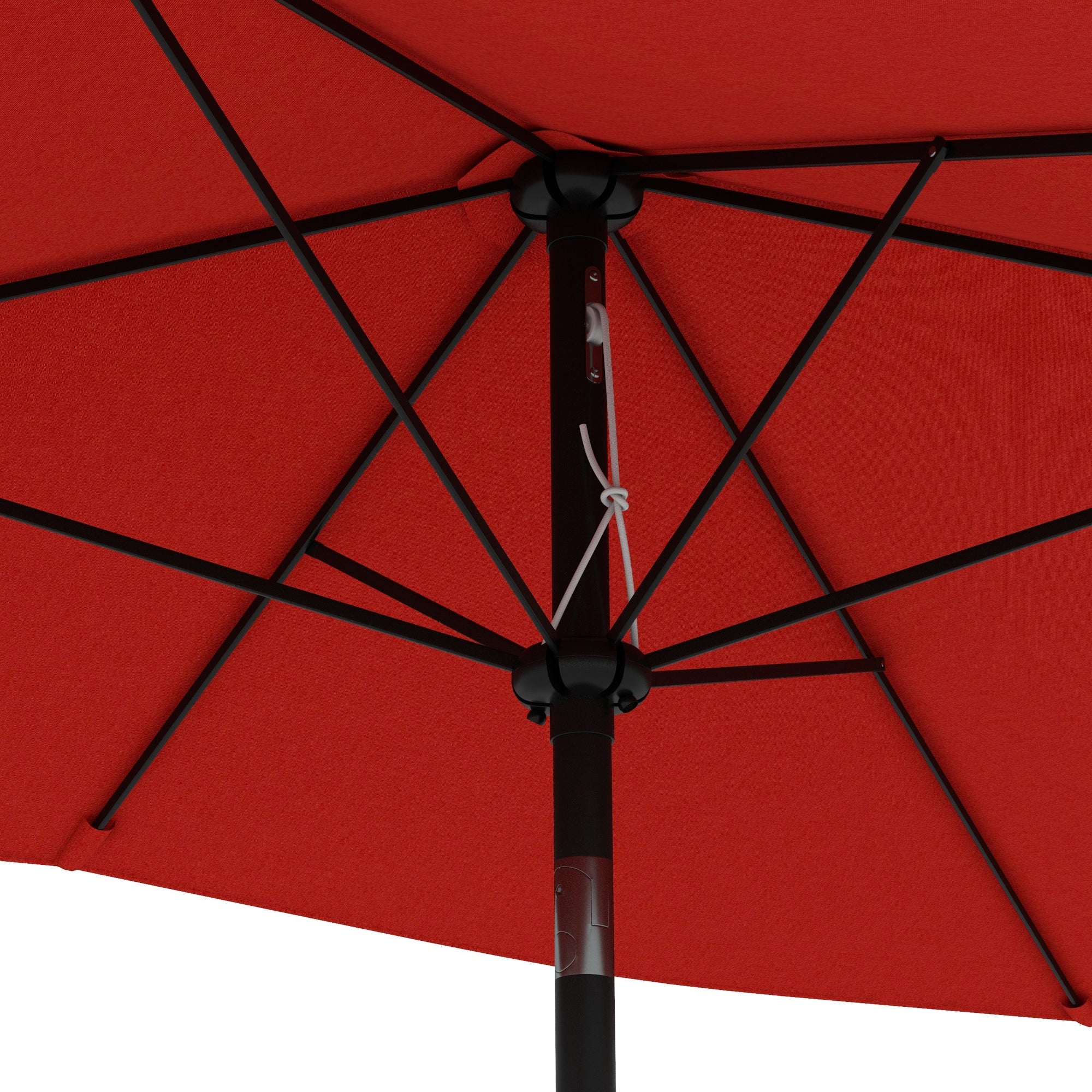 Outsunny 2 x 3(m) Garden Parasol Umbrella, Rectangular Outdoor Market Umbrella Sun Shade with Crank & Push Button Tilt, 6 Ribs, Aluminium Pole, Wine Red - North Peak Garden Furniture
