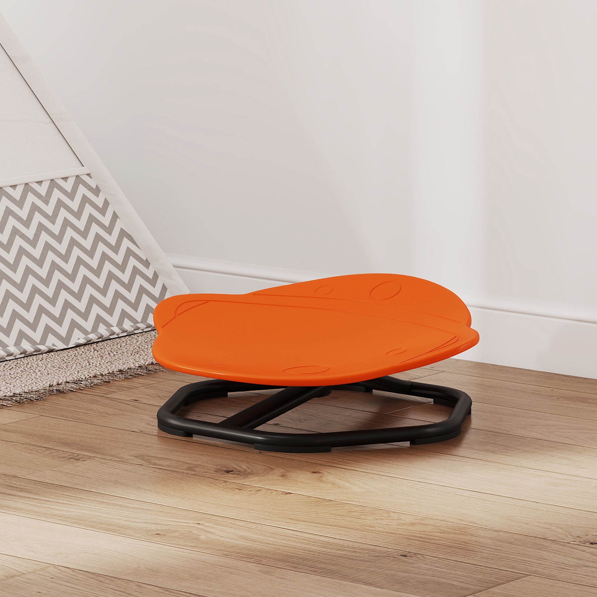 AIYAPLAY Planet-Shaped-kids Swivel Chair, Sensory Spinning Chair for Balance, Coordination Training, Orange