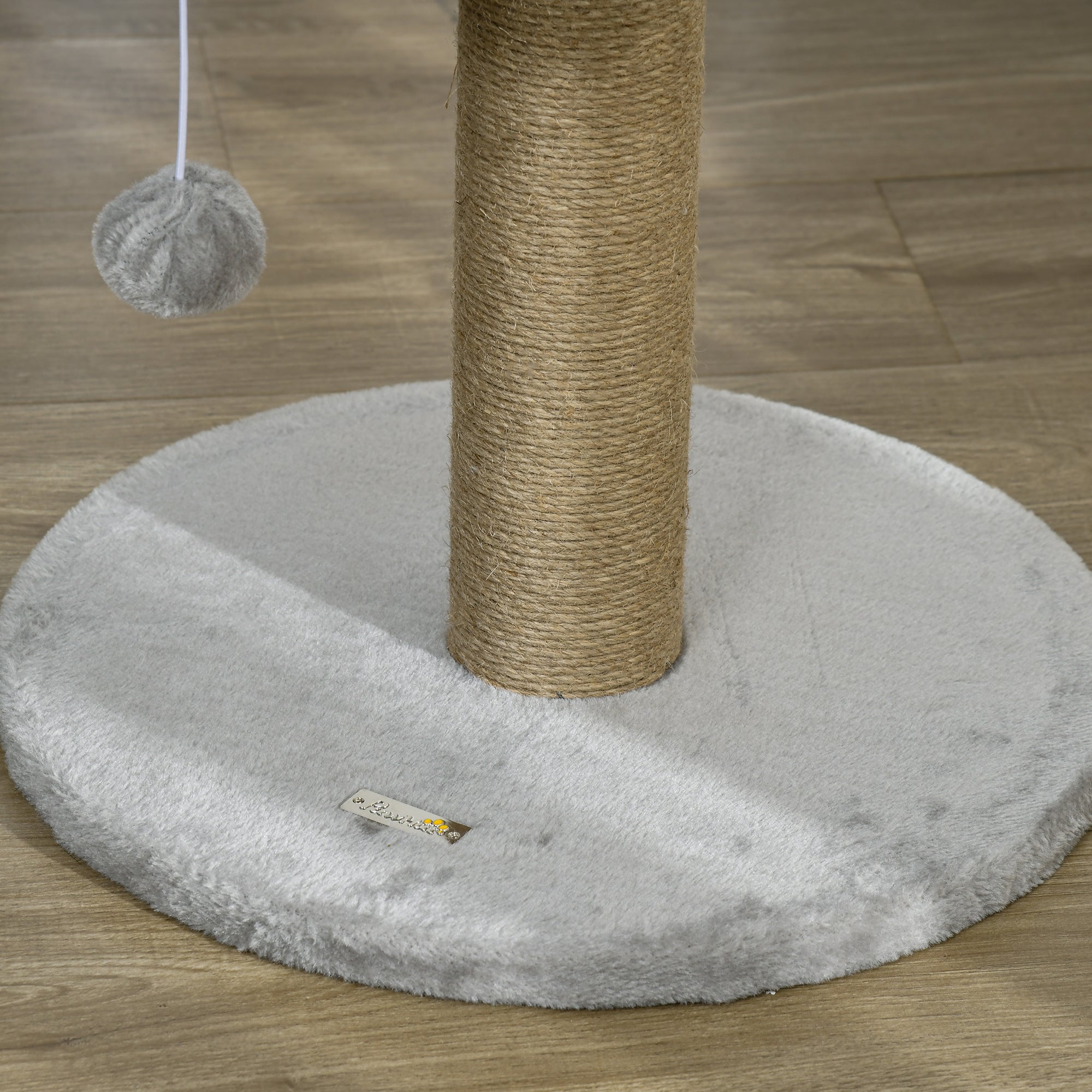 PawHut Cat Tree Tower with Scratching Posts, Grey