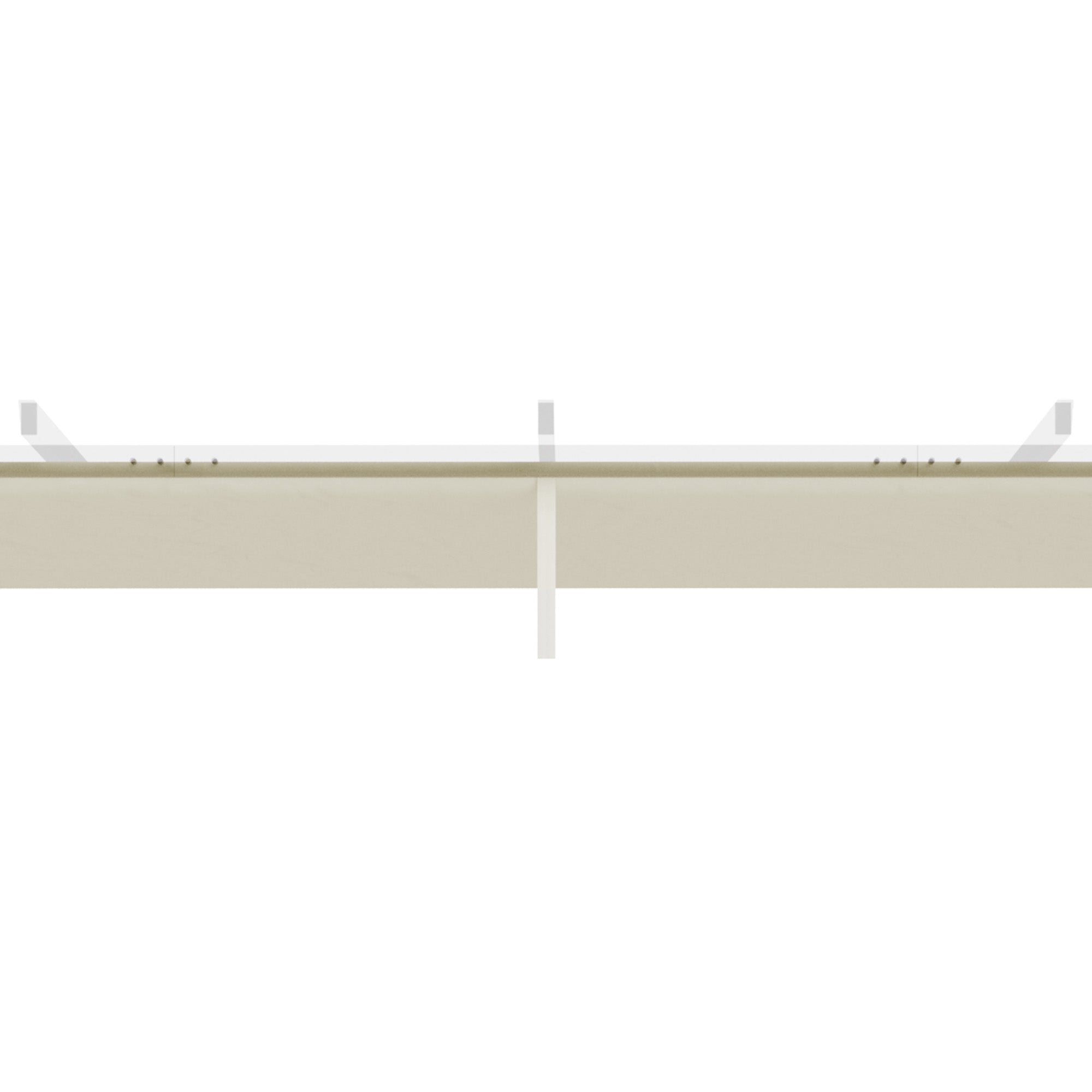 Outsunny Retractable Pergola Shade Cover, Replacement Canopy for 4 x 3 (m) Pergola, Retractable Roof, Cream White - North Peak Garden Furniture