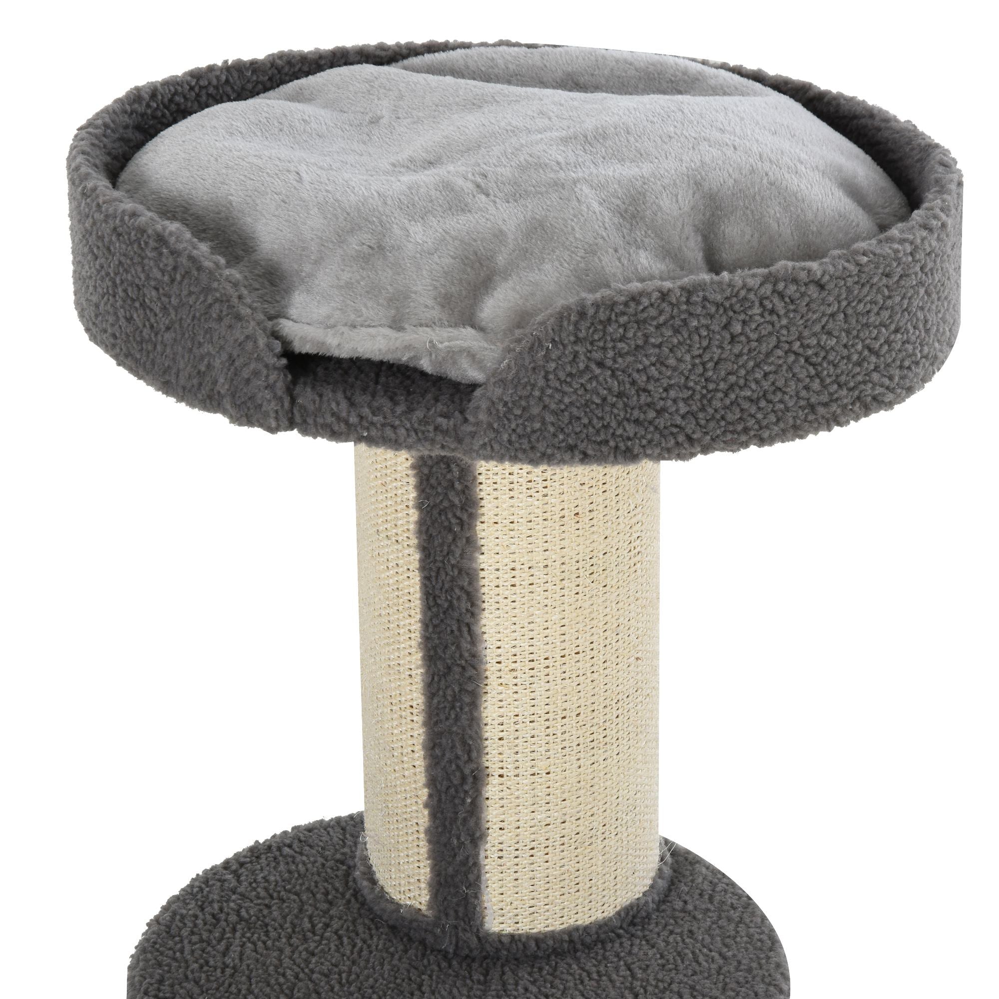 PawHut 91cm Cat Tower Scratching Posts Cat Tree for Indoor Cats Kitten Activity Centre Grey - North Peak Garden Furniture